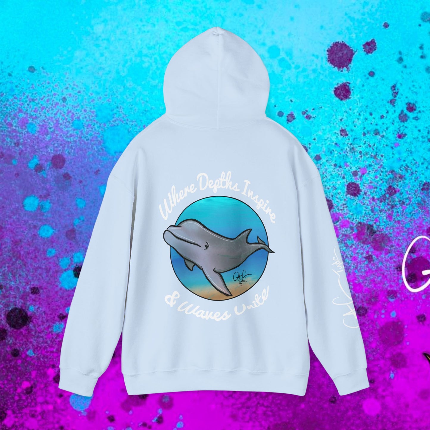 #105 Flipper- Bottlenose Dolphin- Hooded Sweatshirt