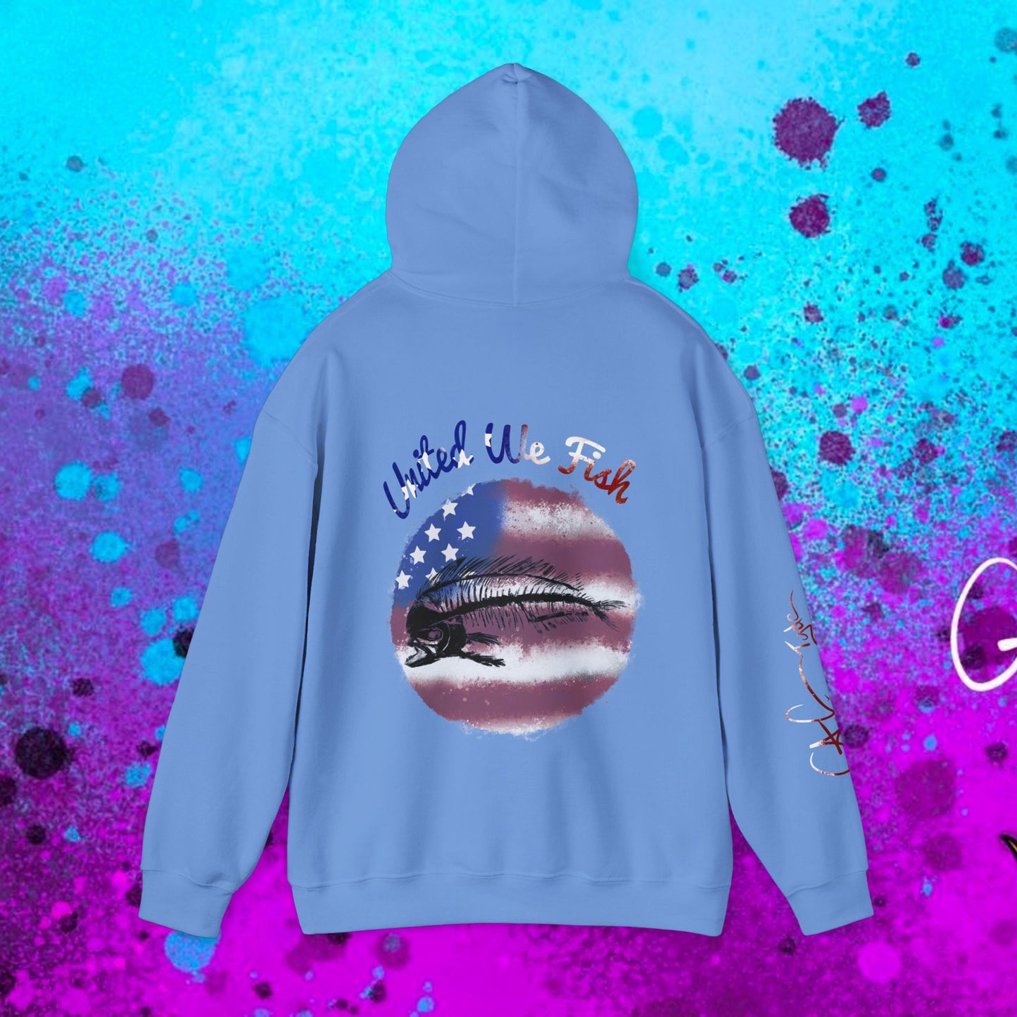 #108 United we Fish Hoodie