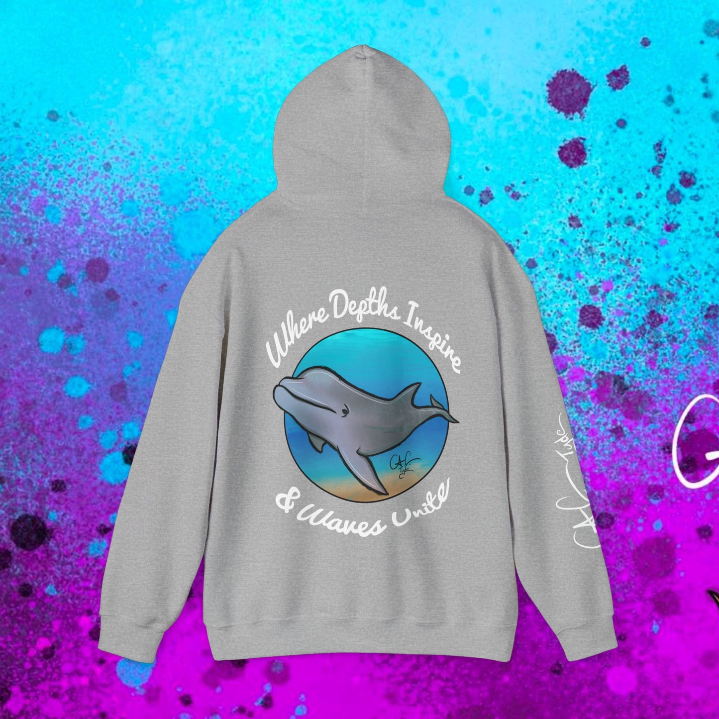 #105 Flipper- Bottlenose Dolphin- Hooded Sweatshirt