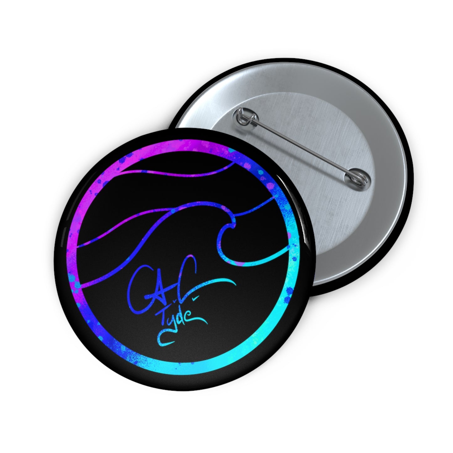#999A A.C.Tyde Logo Cosmic Reef Pin Button
