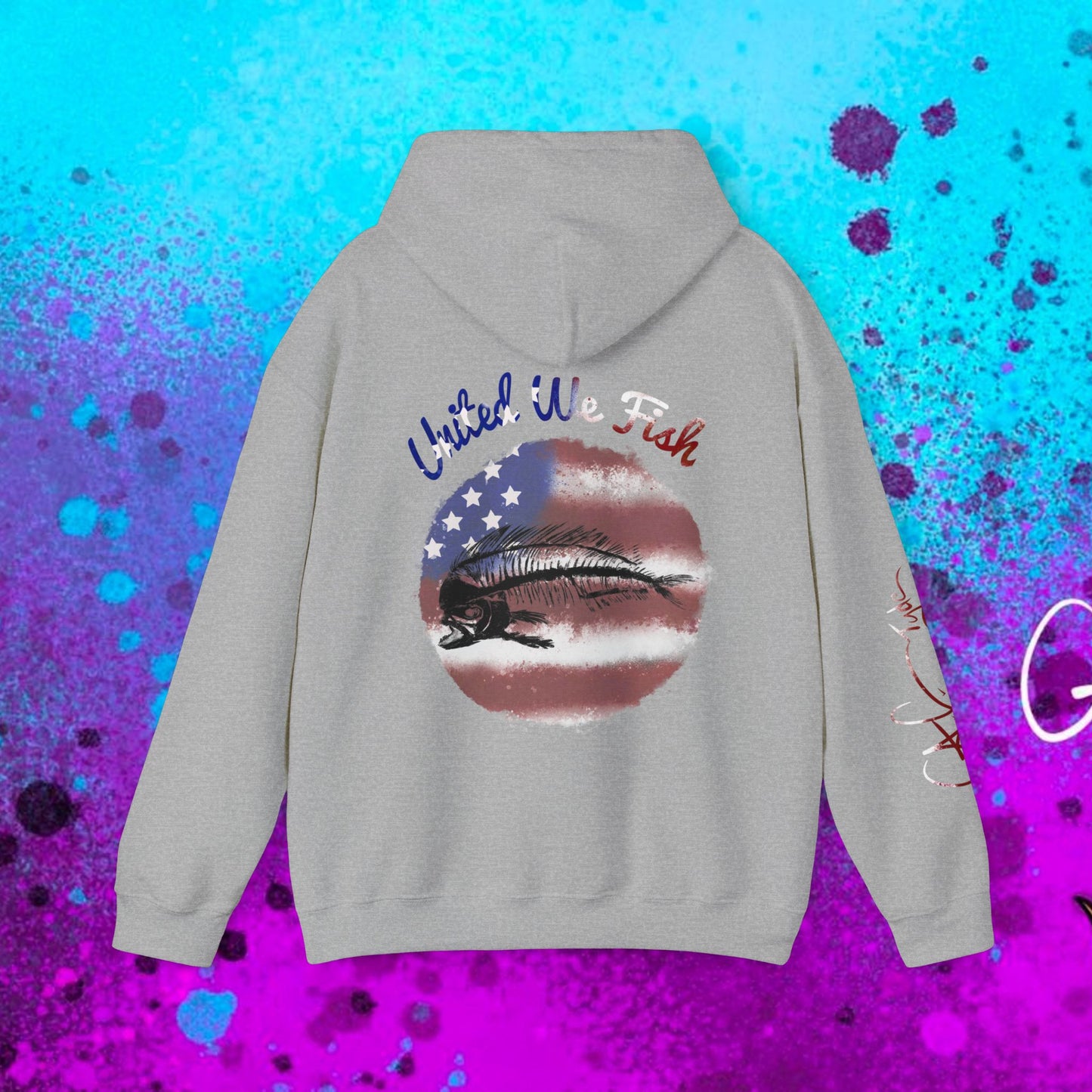 #108 United we Fish Hoodie
