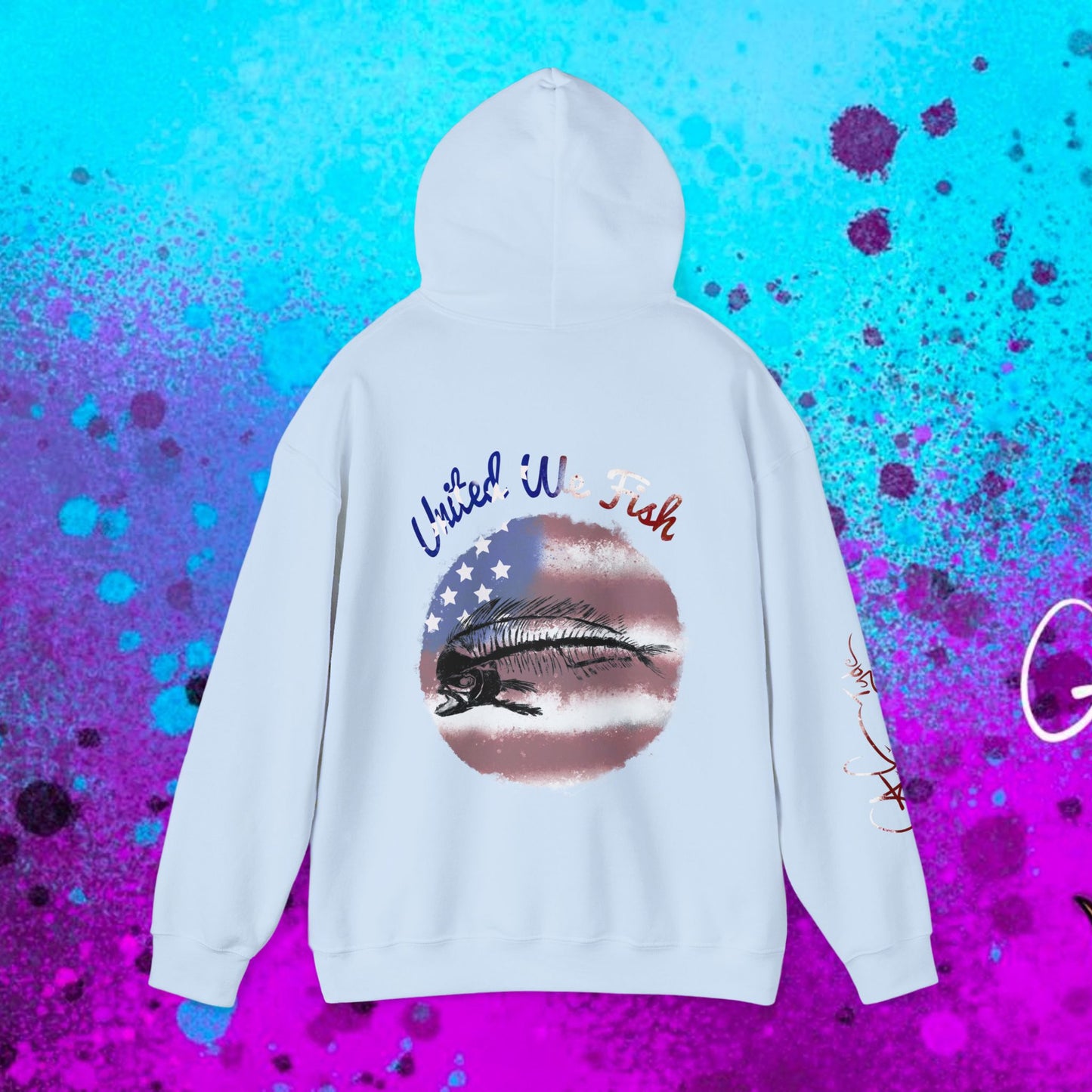 #108 United we Fish Hoodie