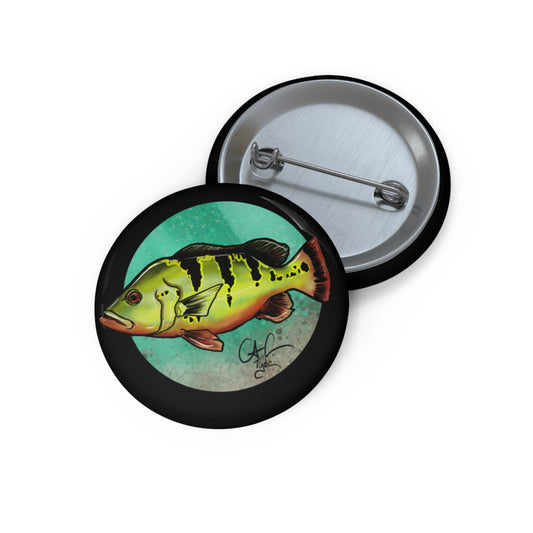 #999A Freshwater Bullies - Peacock Bass Pin Button