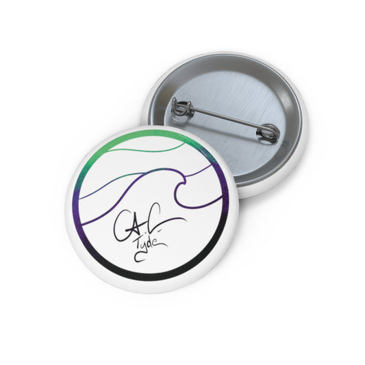 #999A A.C.Tyde Logo Deep Aura Pin Button