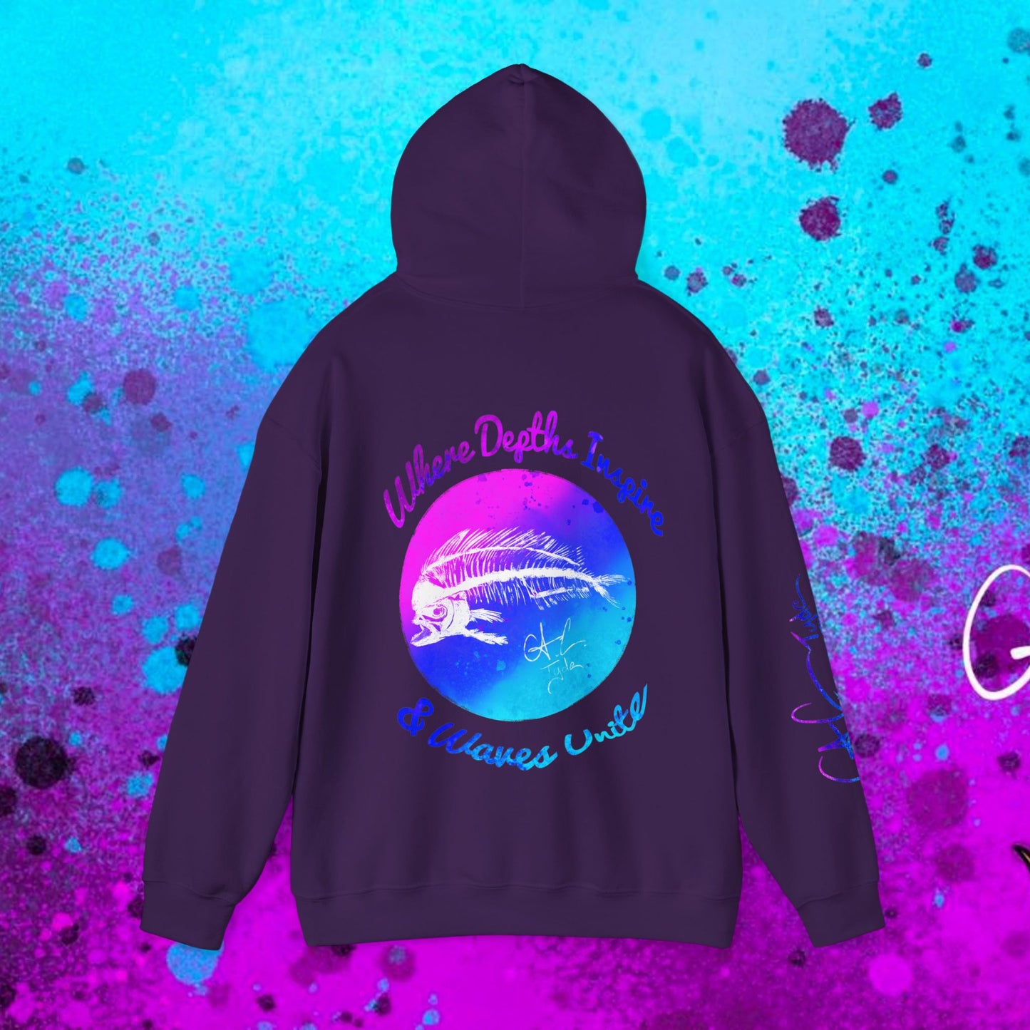 #102 Cosmic Reef Mahi Skeleton Hoodie