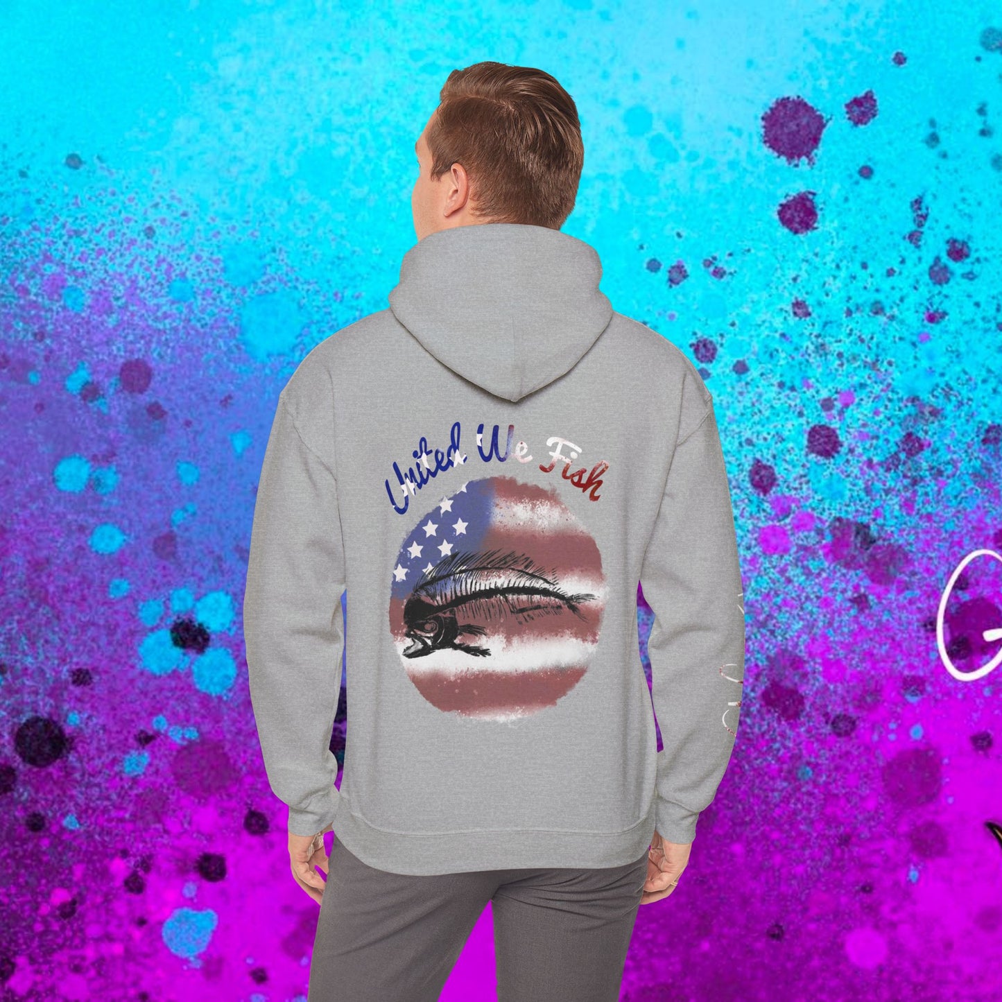 #108 United we Fish Hoodie