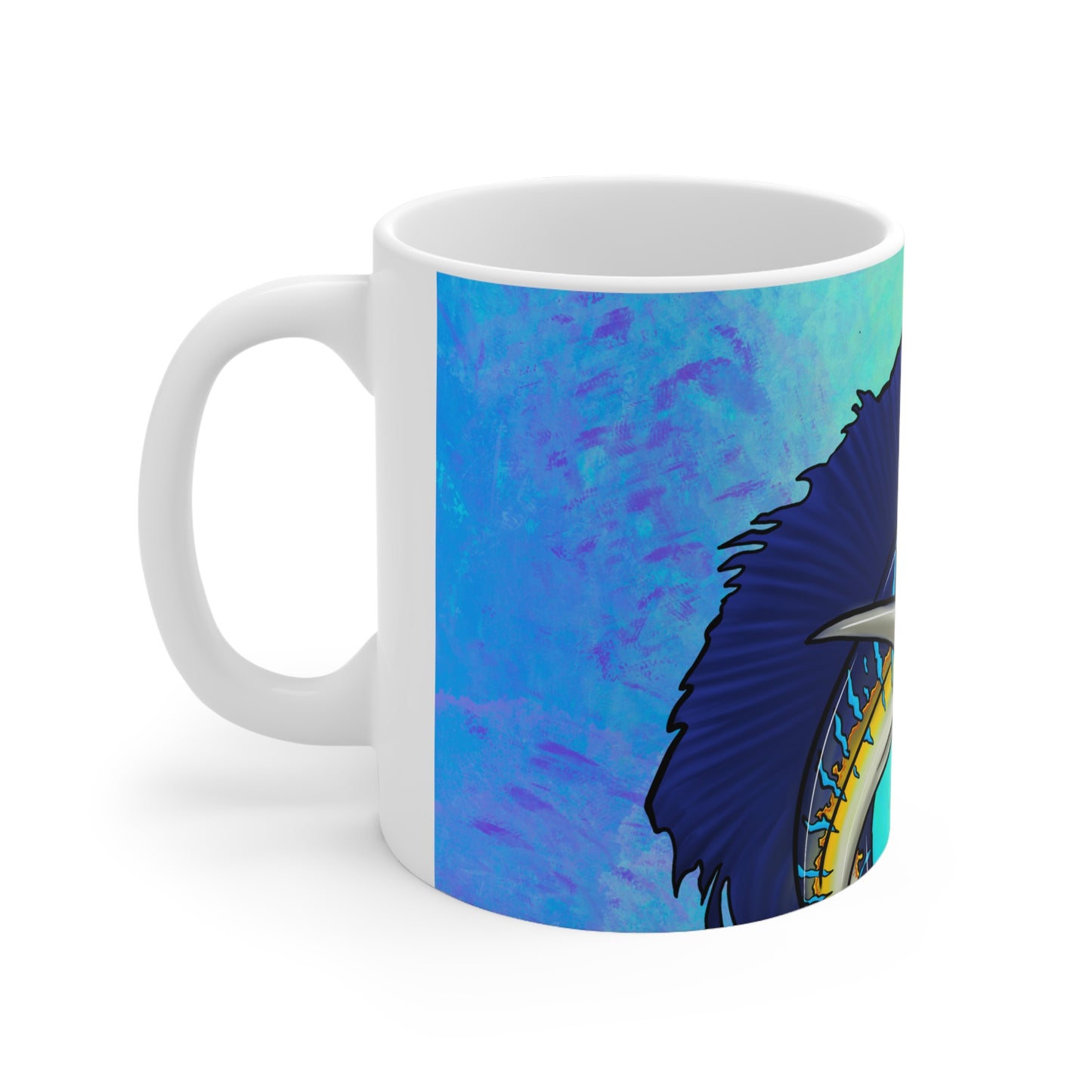 #5005 Sails in the air- Sailfish Ceramic Mug 11oz