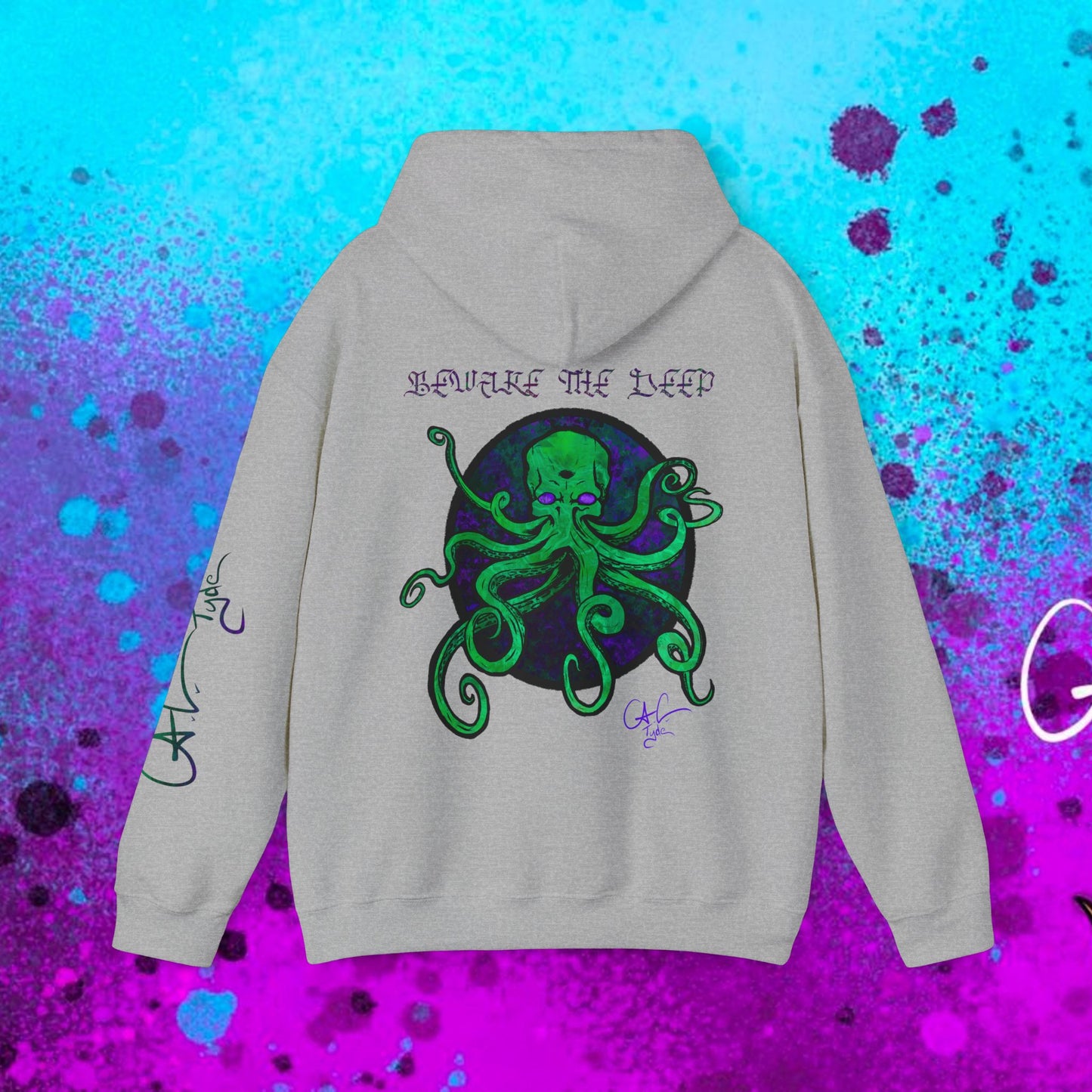#107 Beware the Deep- Kraken hooded sweatshirt