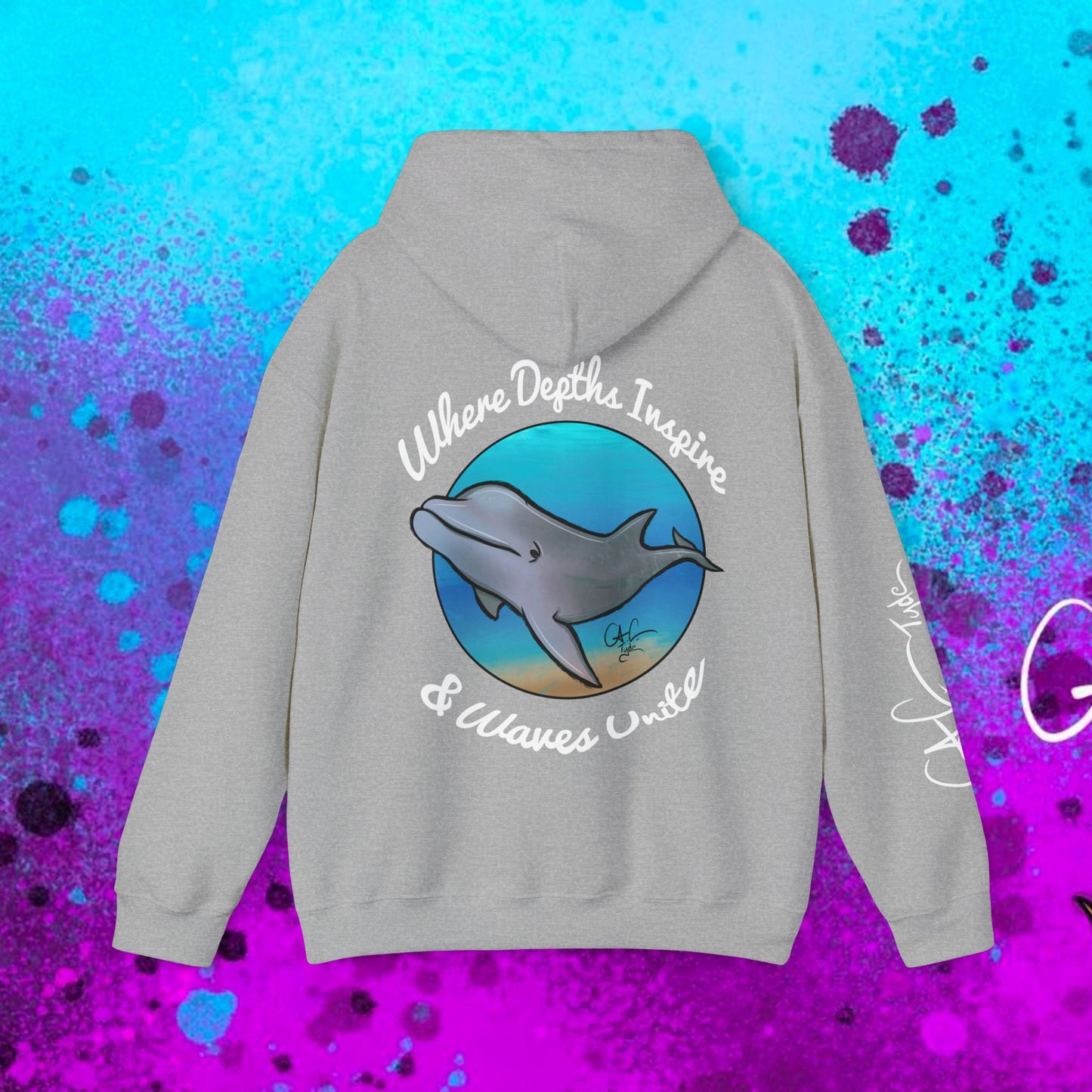 #105 Flipper- Bottlenose Dolphin- Hooded Sweatshirt