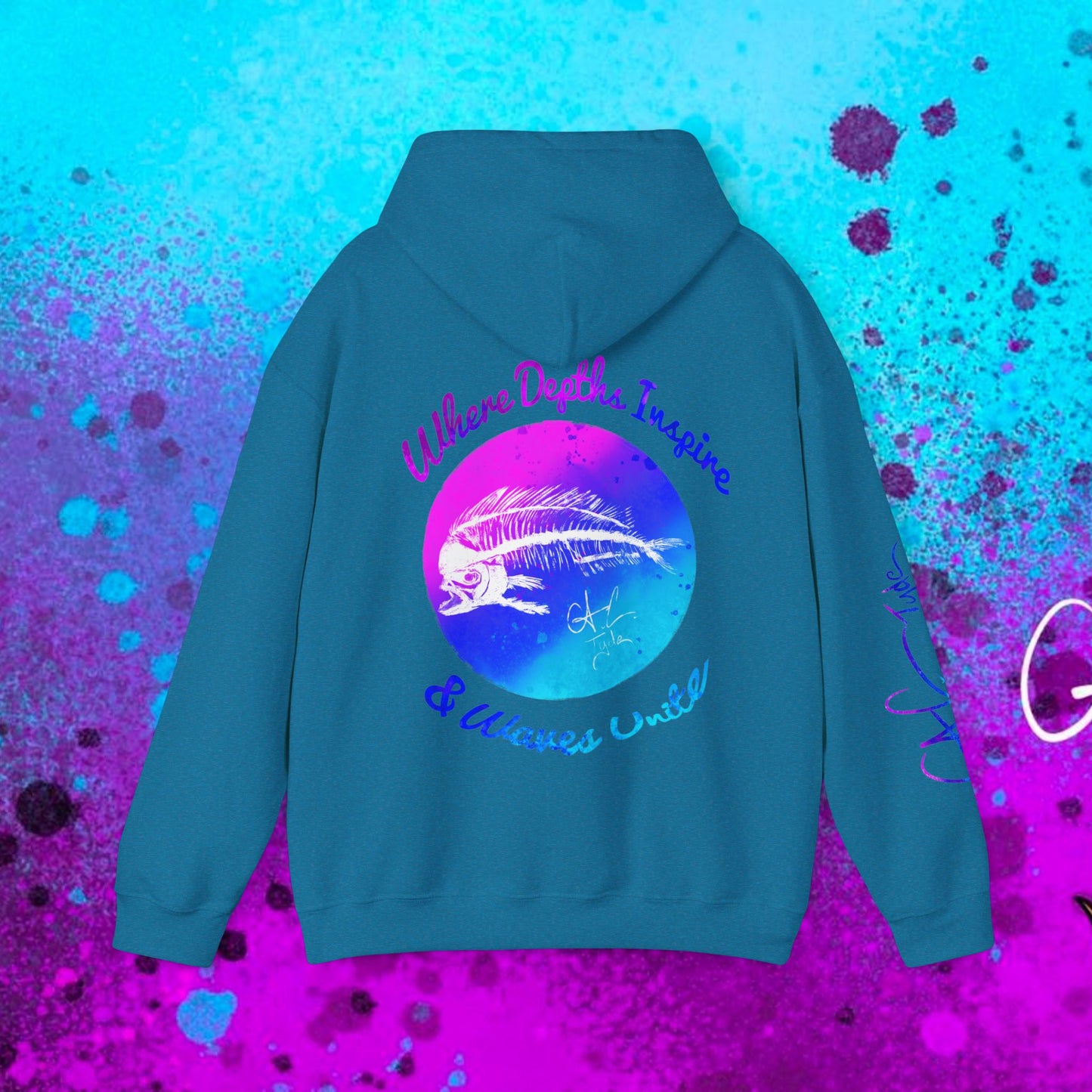#102 Cosmic Reef Mahi Skeleton Hoodie