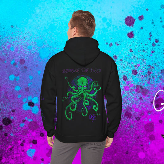 #107 Beware the Deep- Kraken hooded sweatshirt