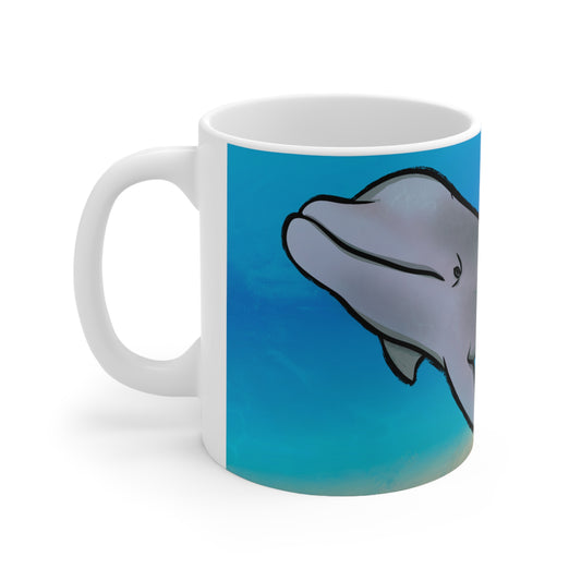 #5006 Flipper- Bottle Nose Dolphin Ceramic Mug 11oz