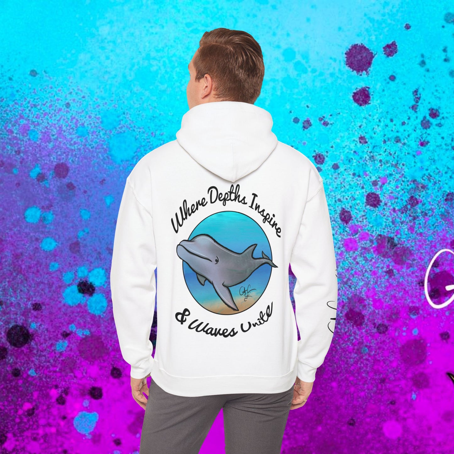 #105 Flipper- Bottlenose Dolphin- Hooded Sweatshirt