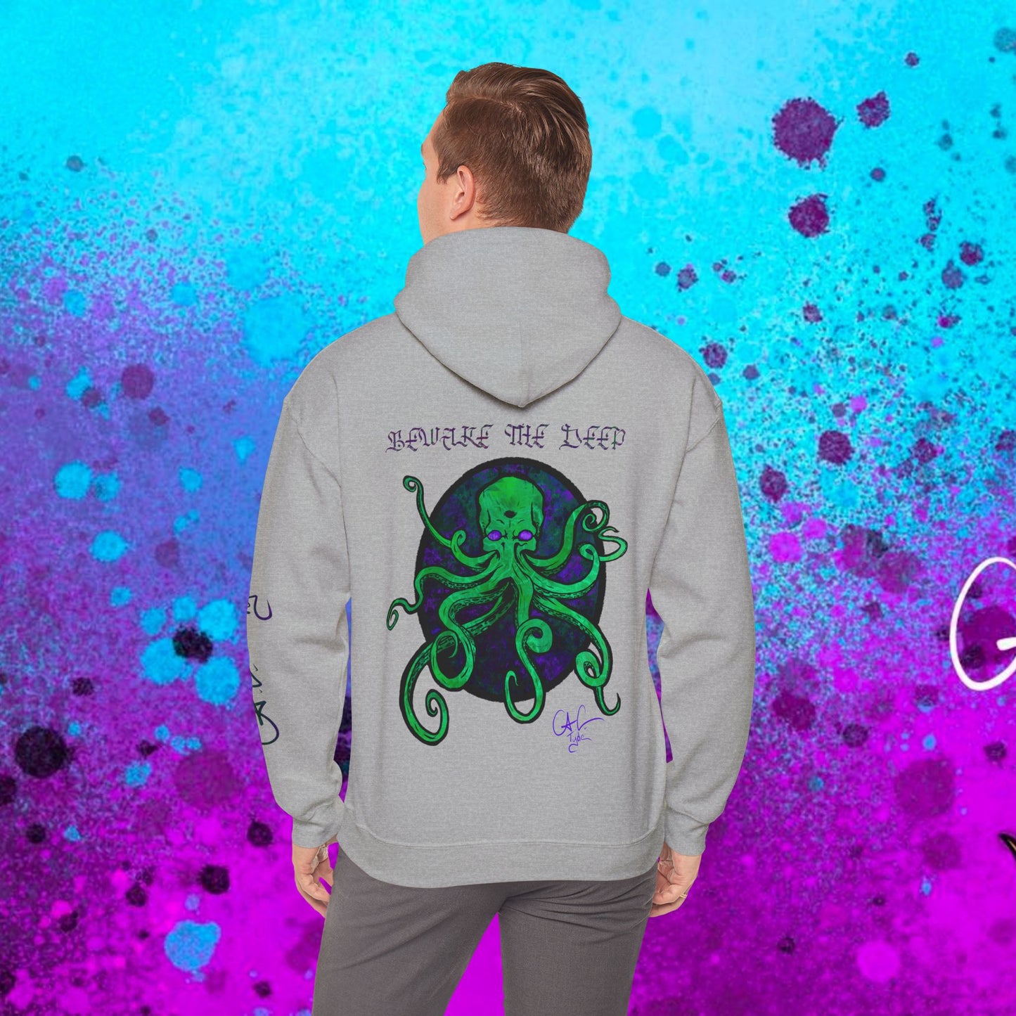 #107 Beware the Deep- Kraken hooded sweatshirt