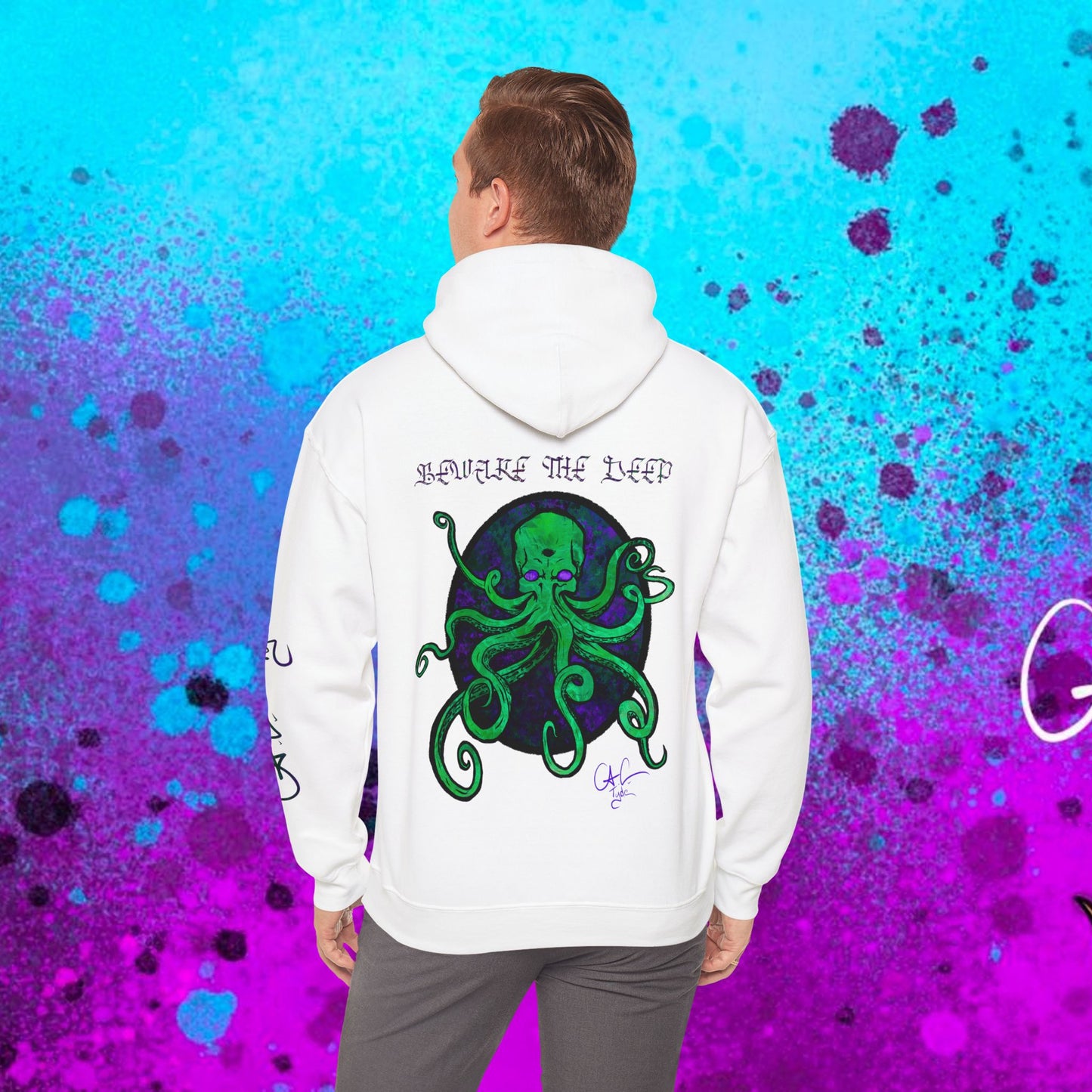 #107 Beware the Deep- Kraken hooded sweatshirt