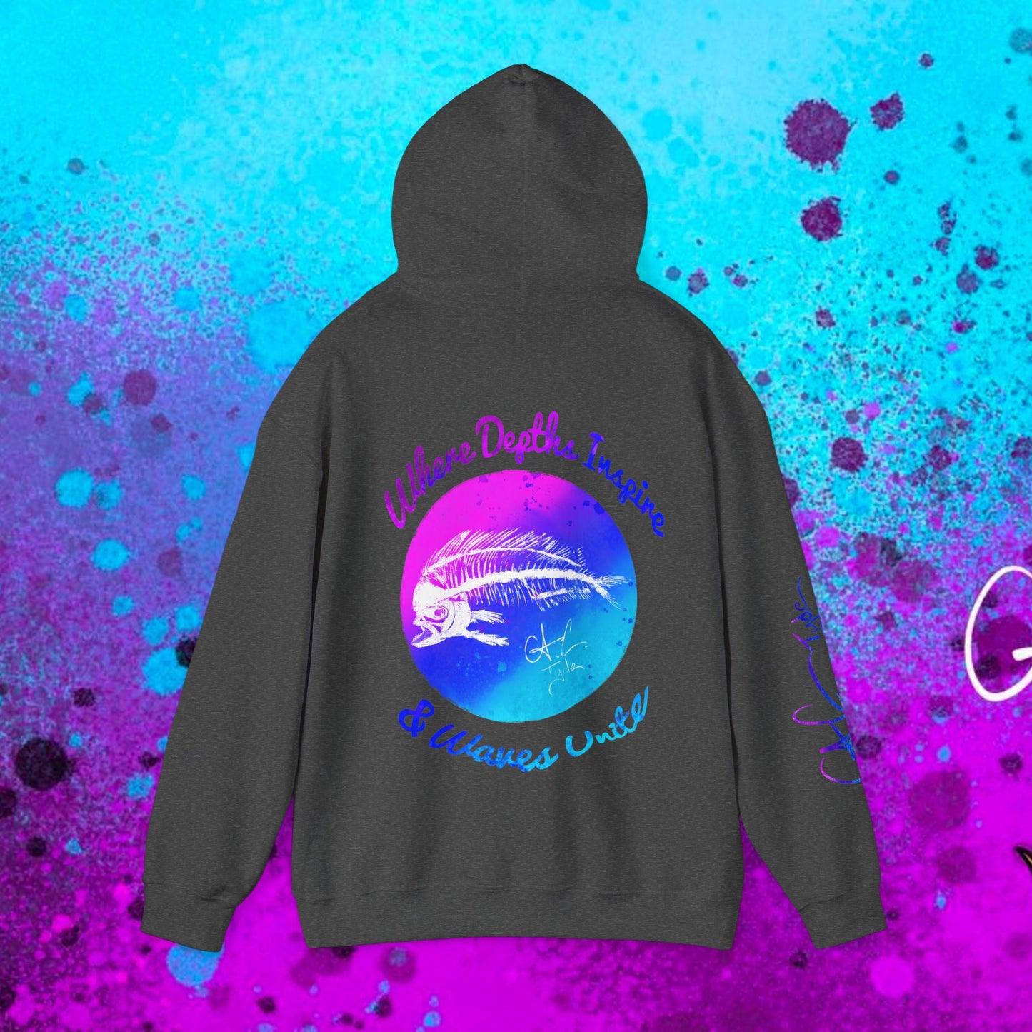 #102 Cosmic Reef Mahi Skeleton Hoodie