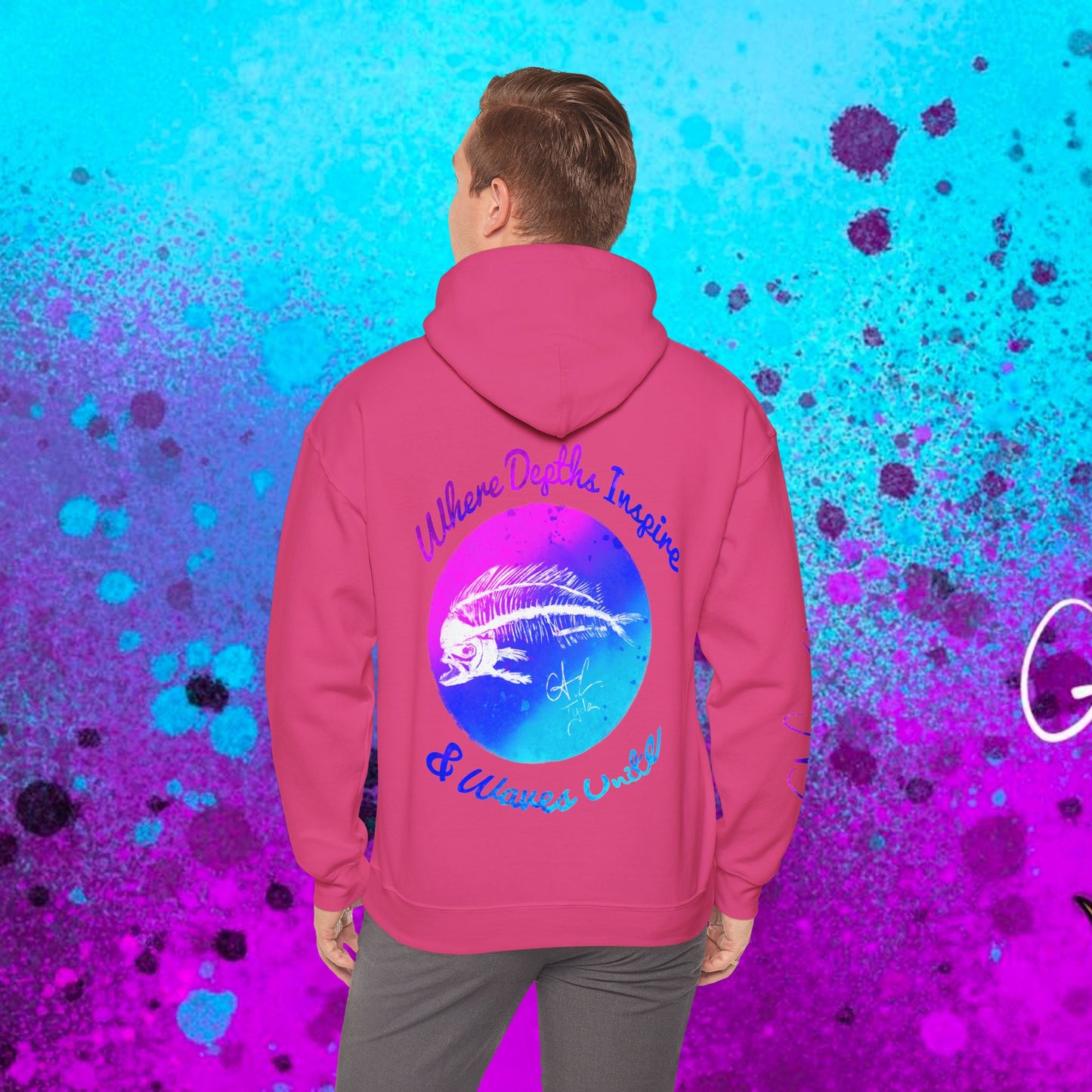 #102 Cosmic Reef Mahi Skeleton Hoodie