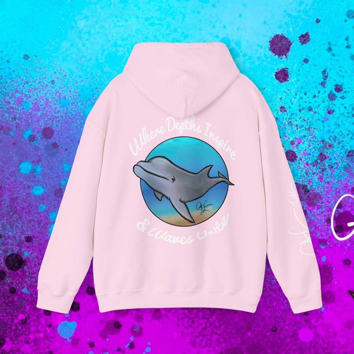 #105 Flipper- Bottlenose Dolphin- Hooded Sweatshirt
