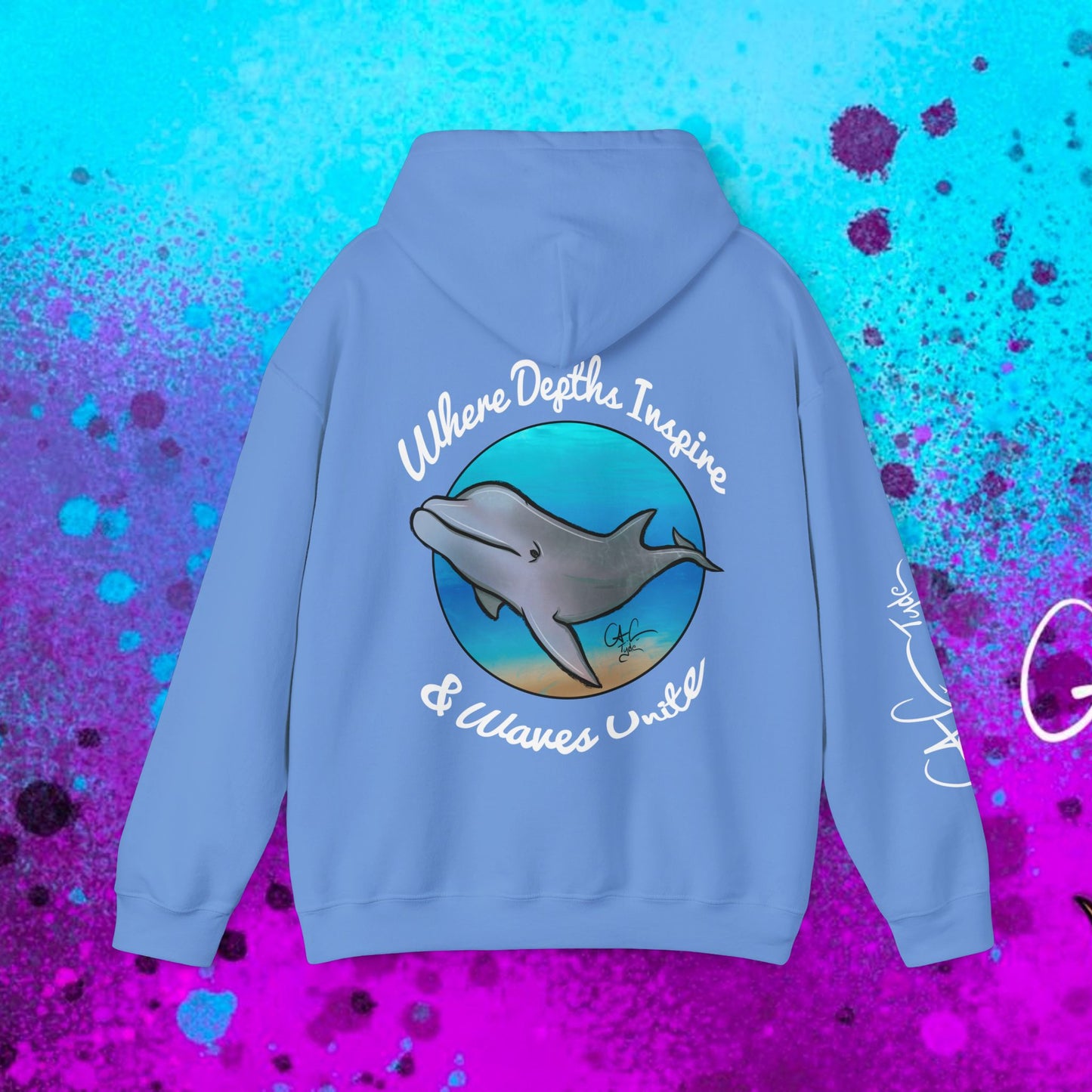 #105 Flipper- Bottlenose Dolphin- Hooded Sweatshirt