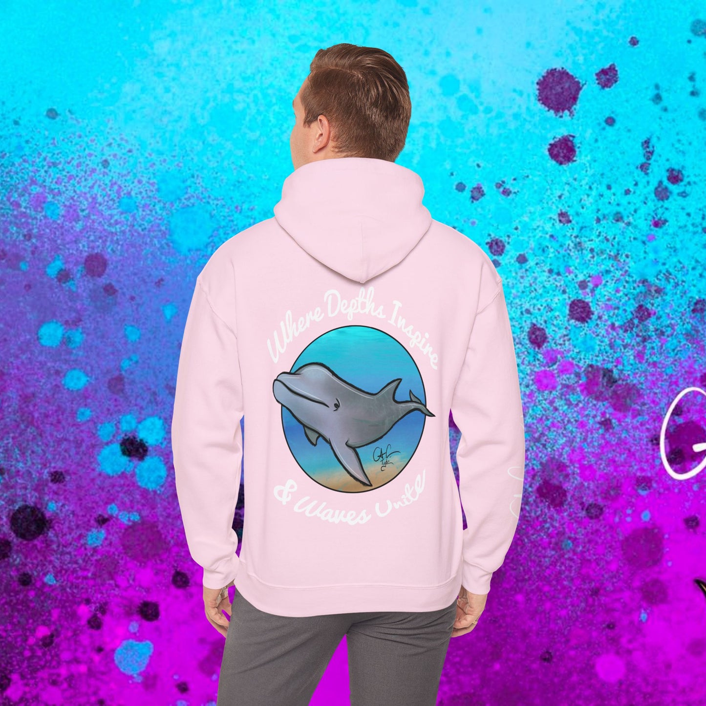 #105 Flipper- Bottlenose Dolphin- Hooded Sweatshirt