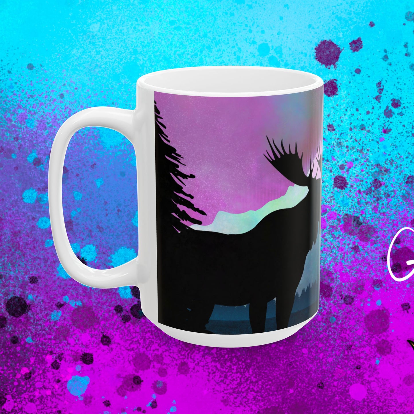 #5013 *Special* Northern Lights Ceramic Mug, (11oz, 15oz)