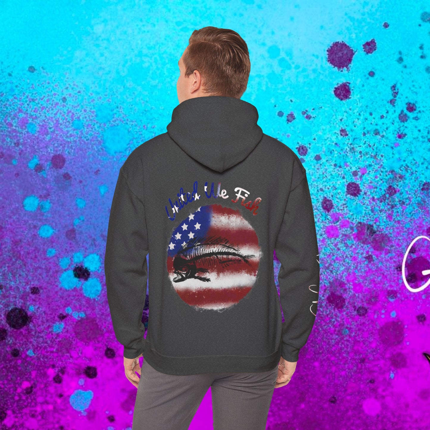 #108 United we Fish Hoodie