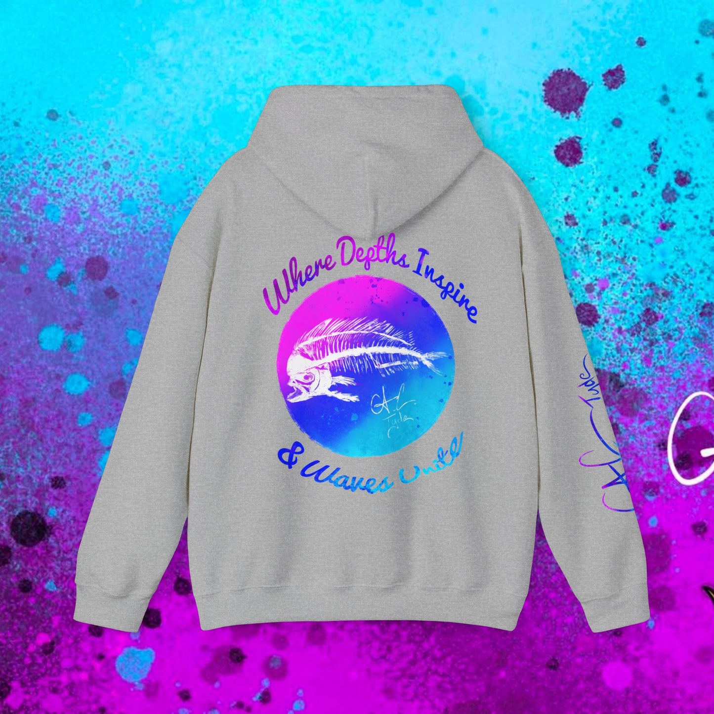 #102 Cosmic Reef Mahi Skeleton Hoodie
