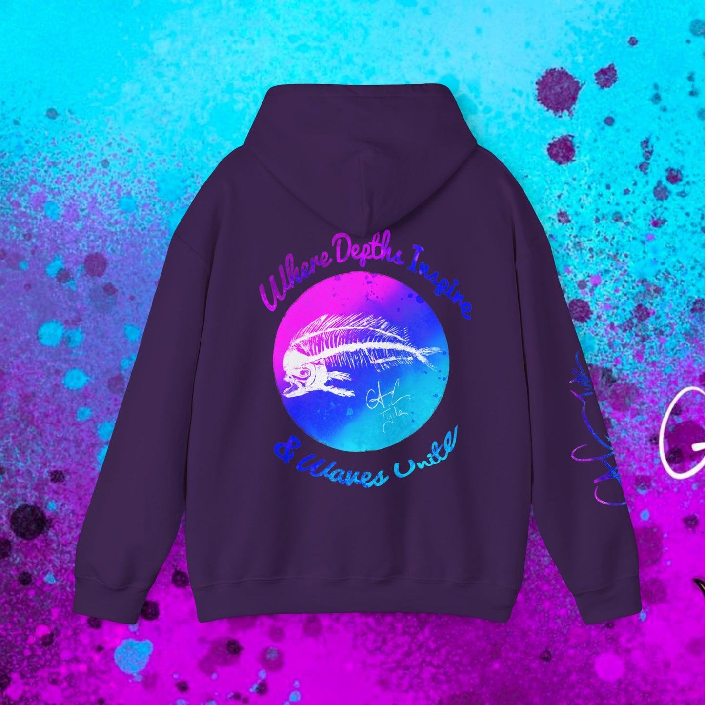 #102 Cosmic Reef Mahi Skeleton Hoodie