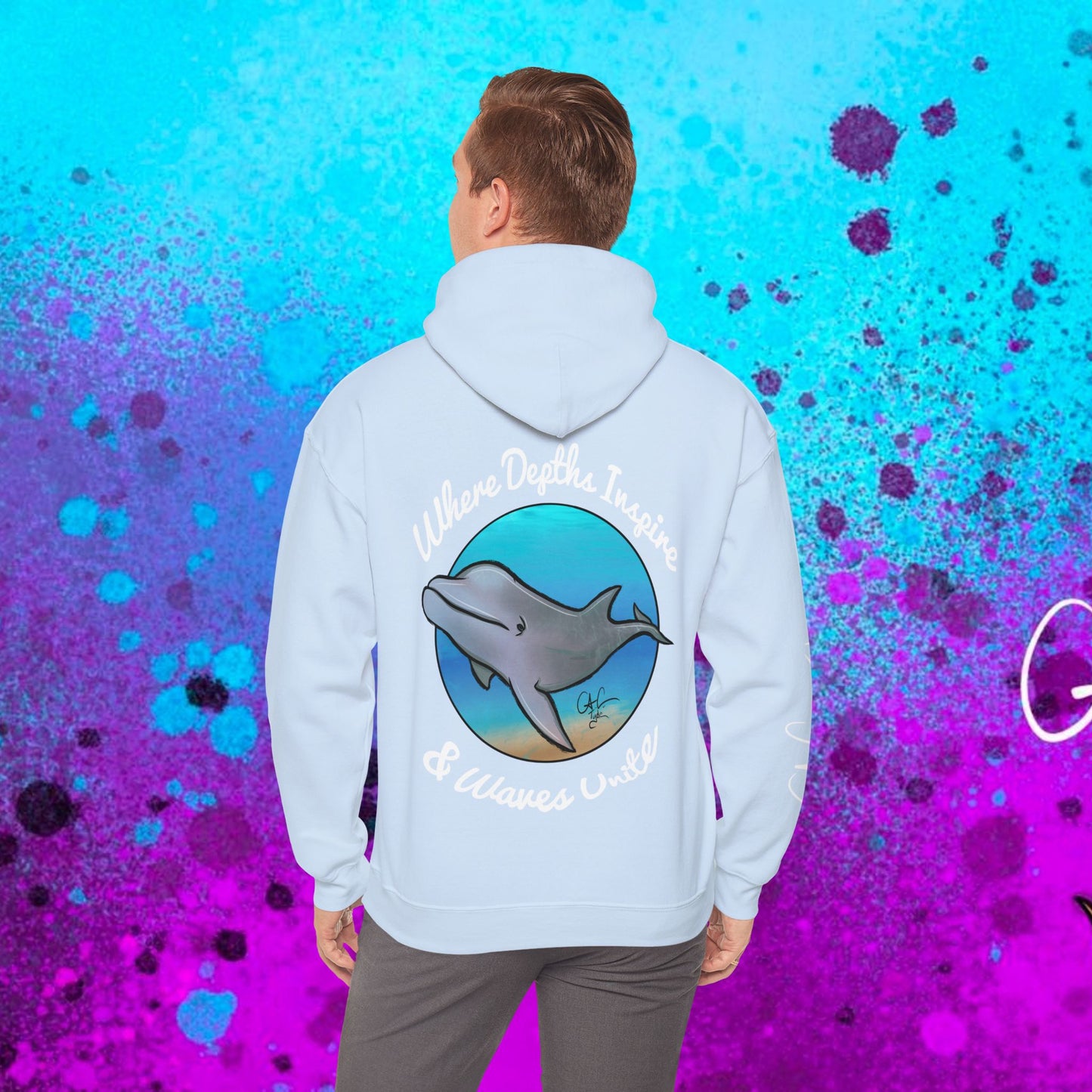 #105 Flipper- Bottlenose Dolphin- Hooded Sweatshirt