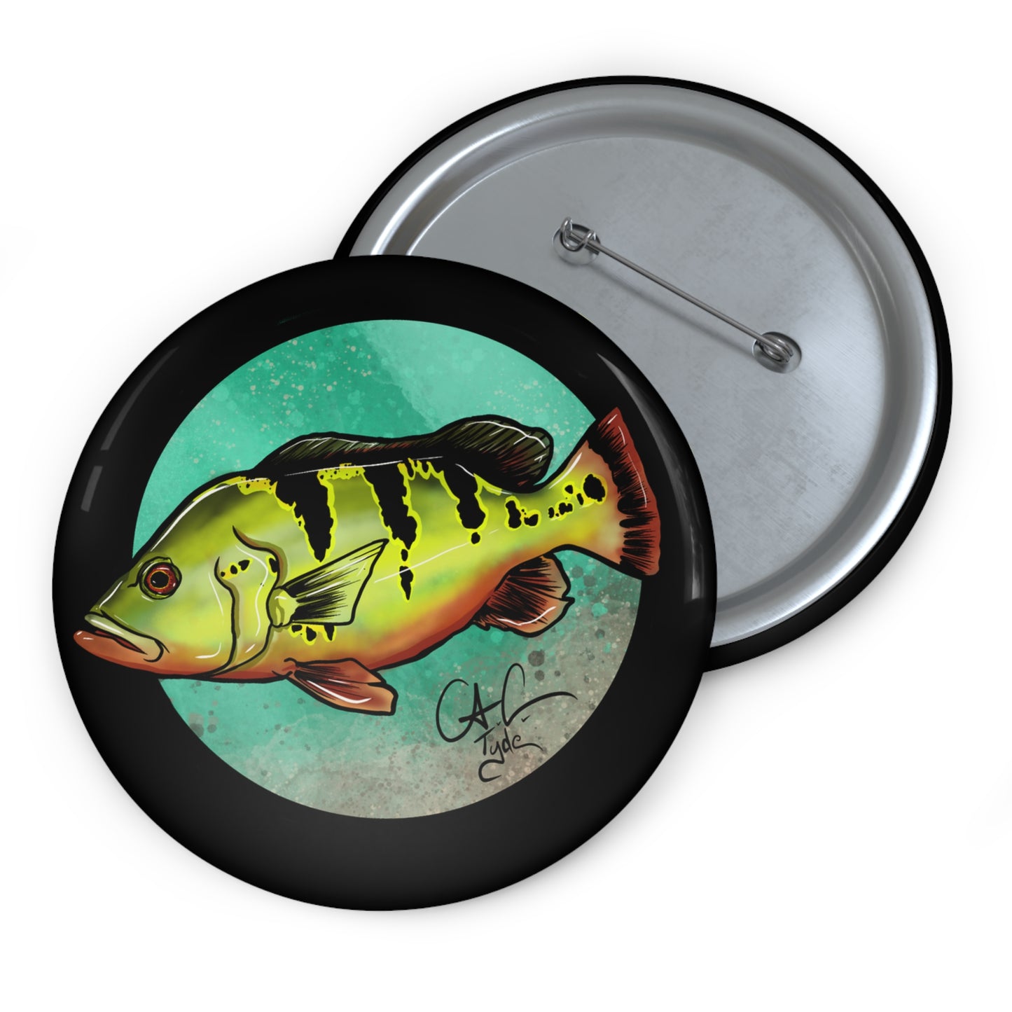#999A Freshwater Bullies - Peacock Bass Pin Button