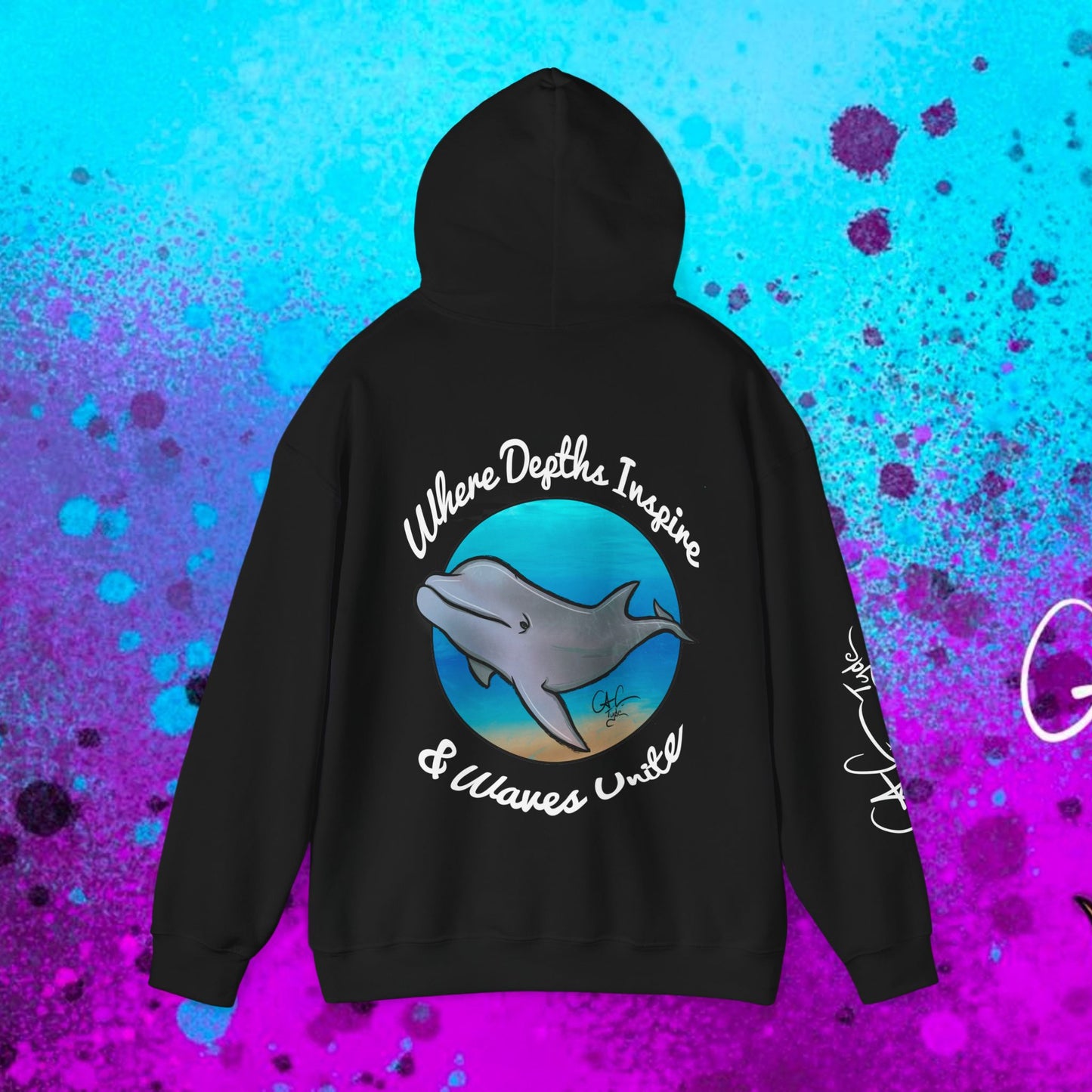 #105 Flipper- Bottlenose Dolphin- Hooded Sweatshirt