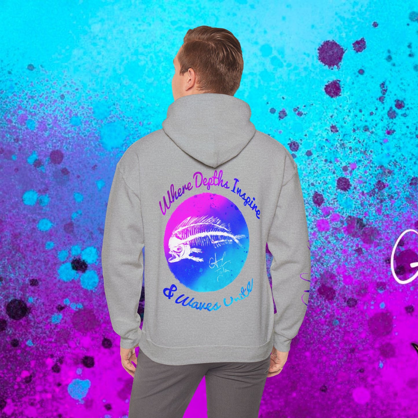 #102 Cosmic Reef Mahi Skeleton Hoodie