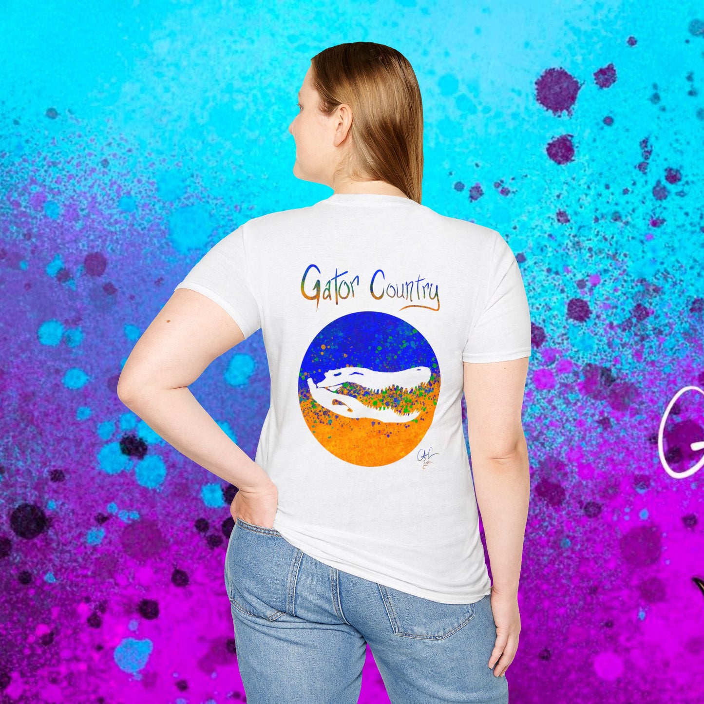 #017b Gator Country Skull