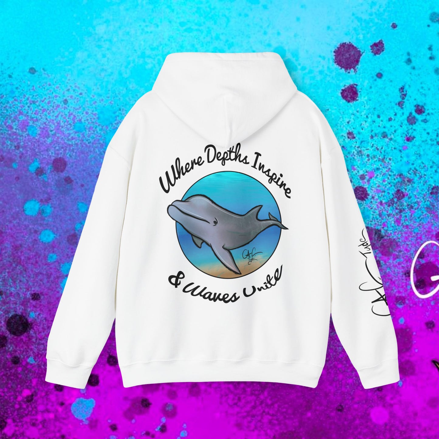 #105 Flipper- Bottlenose Dolphin- Hooded Sweatshirt