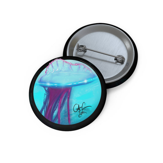#999A Man-O-War- Portuguese man o war Pin Button