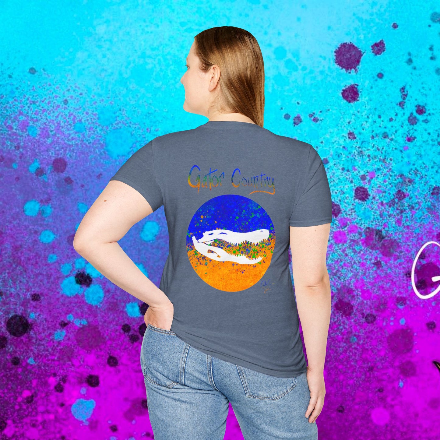 #017b Gator Country Skull