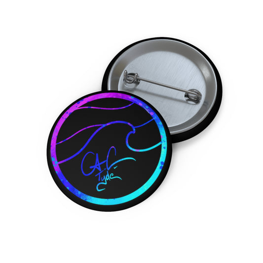 #999A A.C.Tyde Logo Cosmic Reef Pin Button