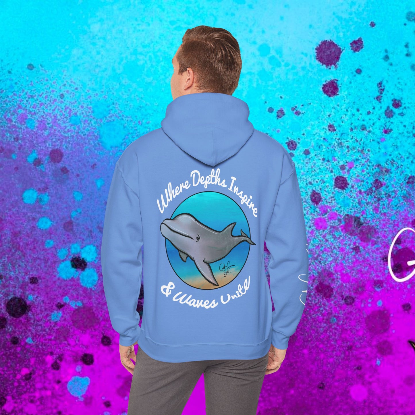 #105 Flipper- Bottlenose Dolphin- Hooded Sweatshirt