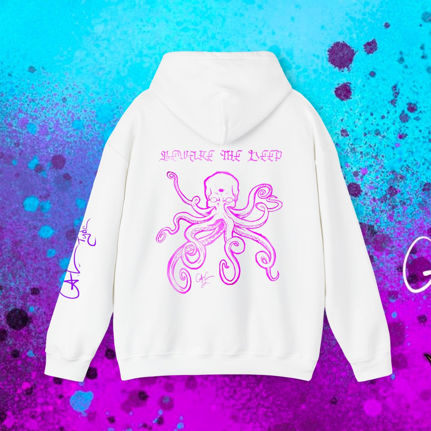 #107B Beware the Deep-Kraken Hooded Sweatshirt Variant