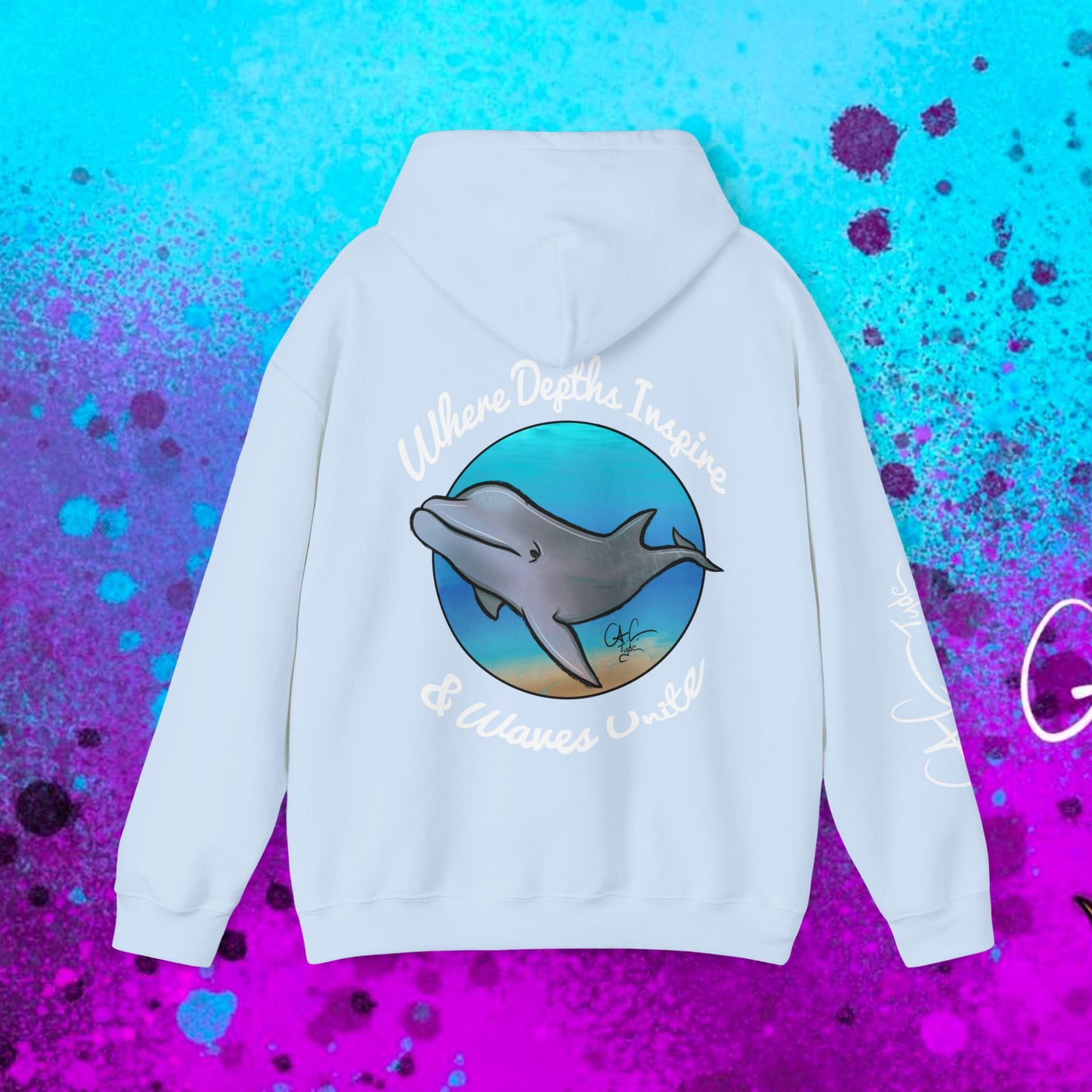 #105 Flipper- Bottlenose Dolphin- Hooded Sweatshirt