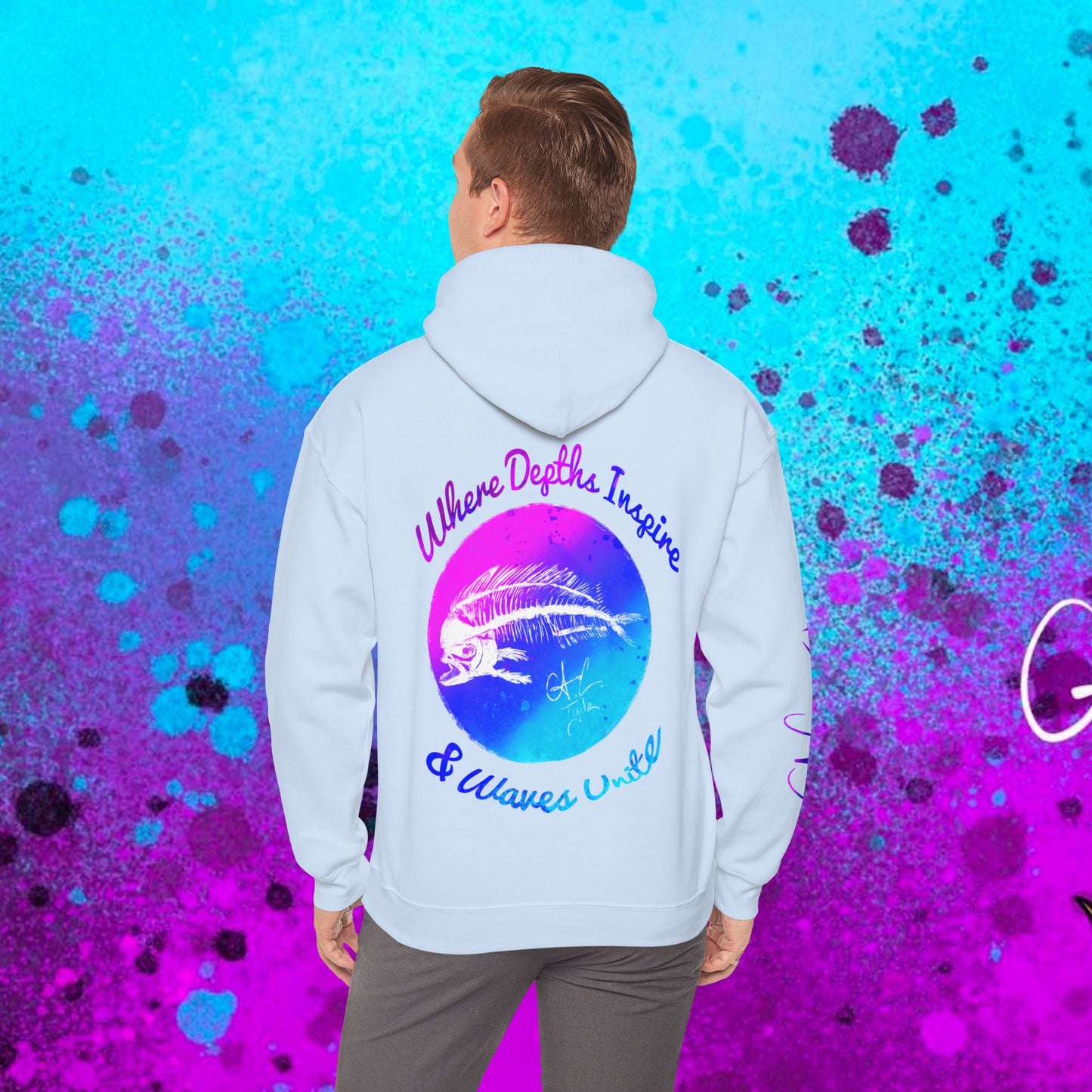 #102 Cosmic Reef Mahi Skeleton Hoodie