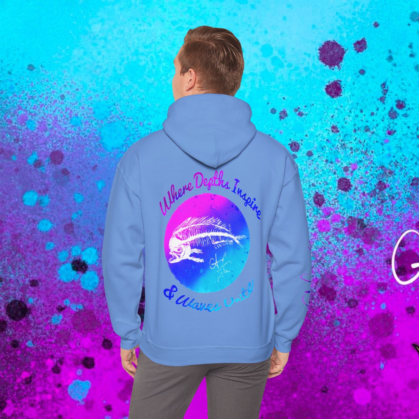#102 Cosmic Reef Mahi Skeleton Hoodie