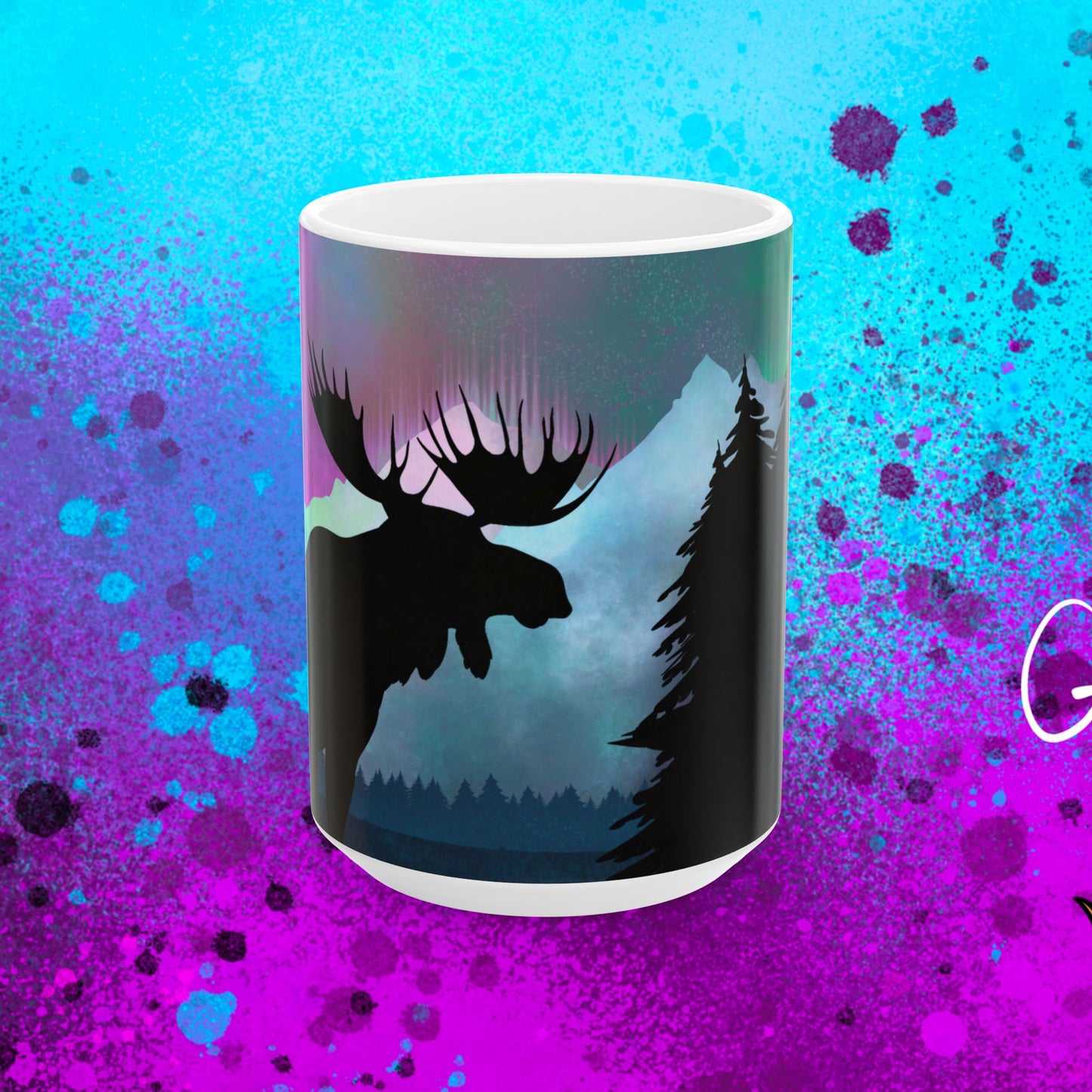 #5013 *Special* Northern Lights Ceramic Mug, (11oz, 15oz)