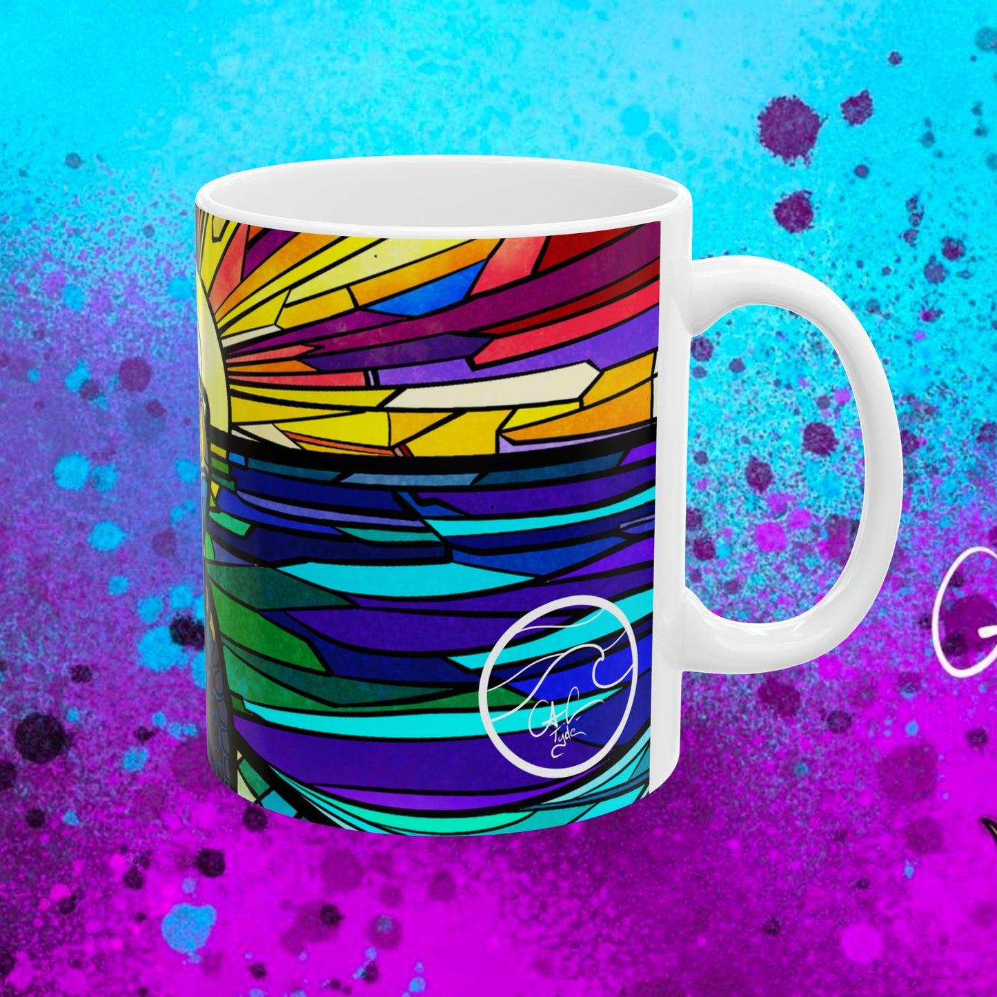 #5010 Honu Glass Ocean- Ceramic Mug, (11oz, 15oz)