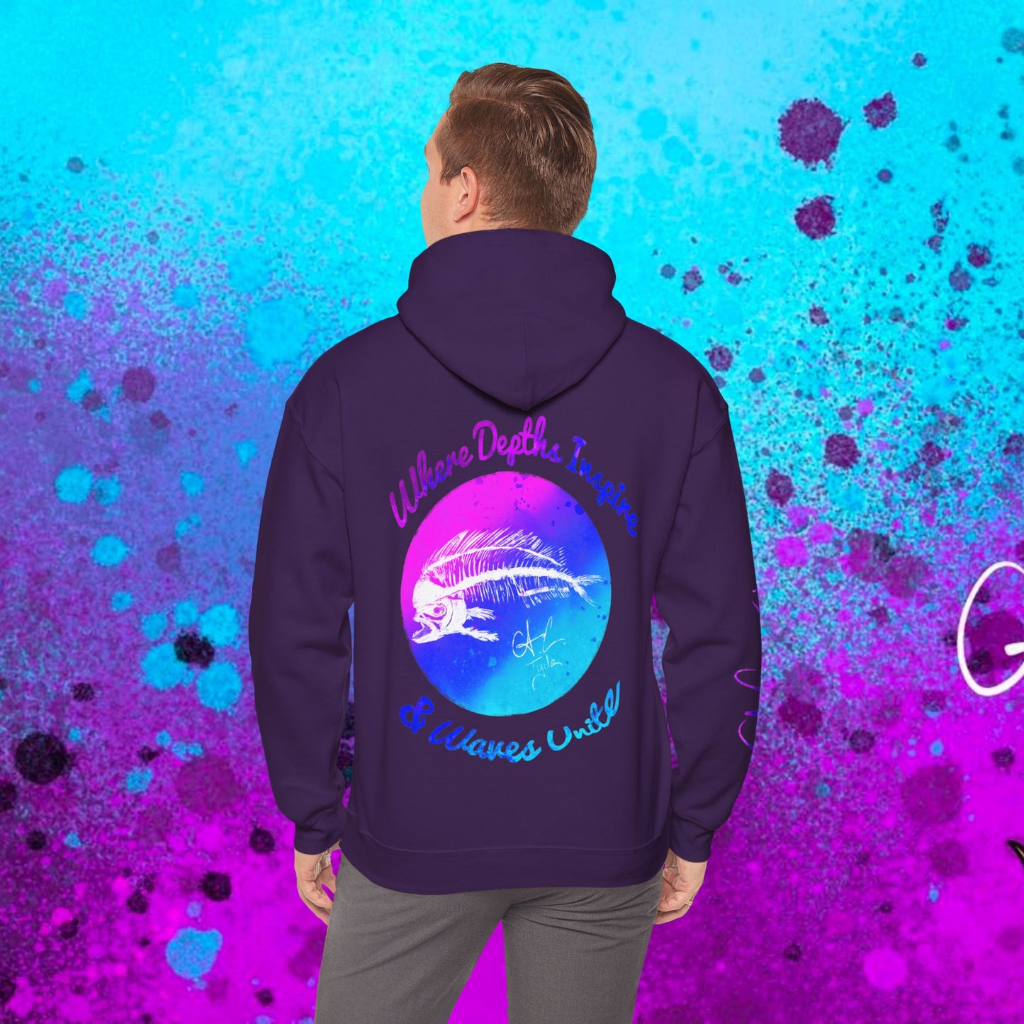 #102 Cosmic Reef Mahi Skeleton Hoodie