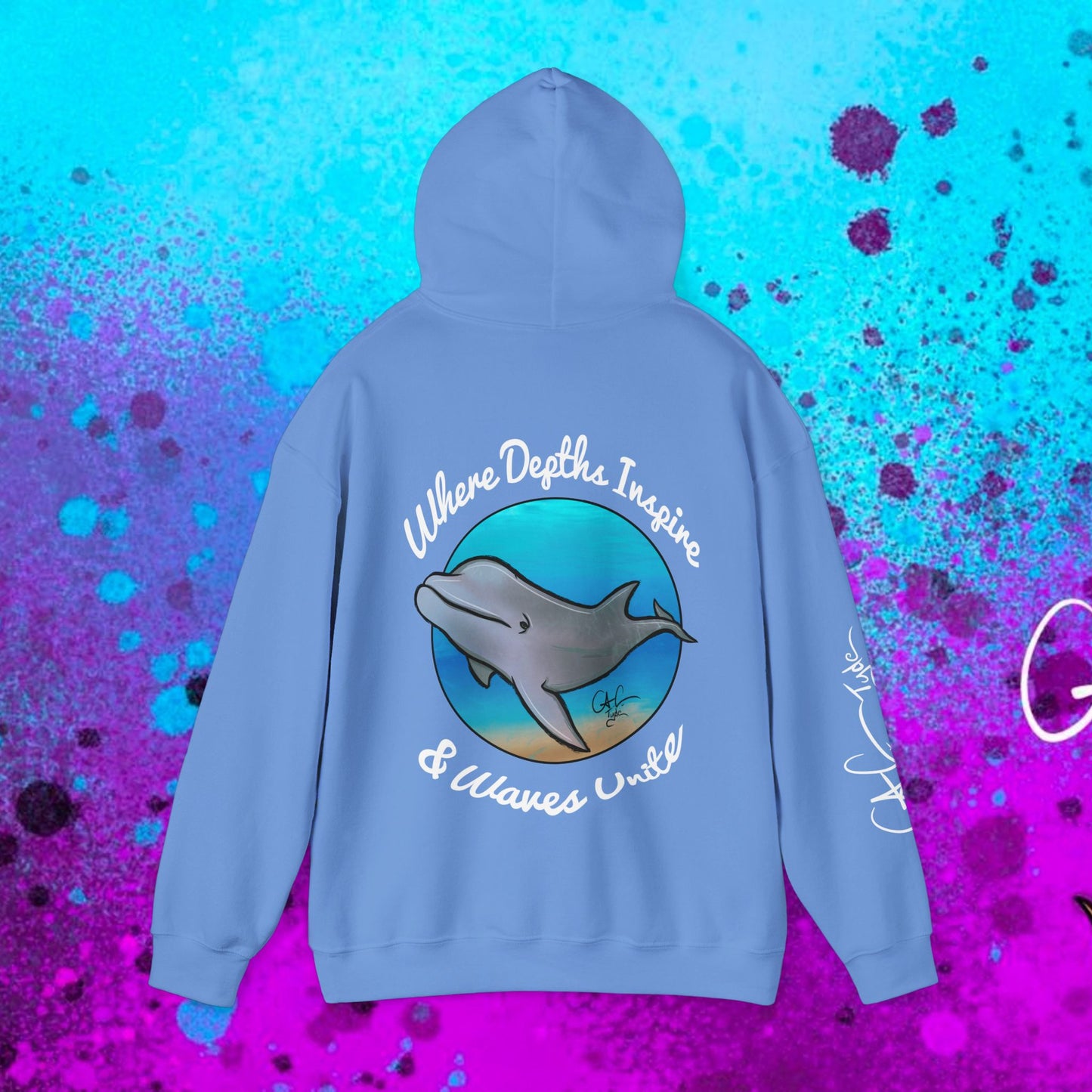 #105 Flipper- Bottlenose Dolphin- Hooded Sweatshirt