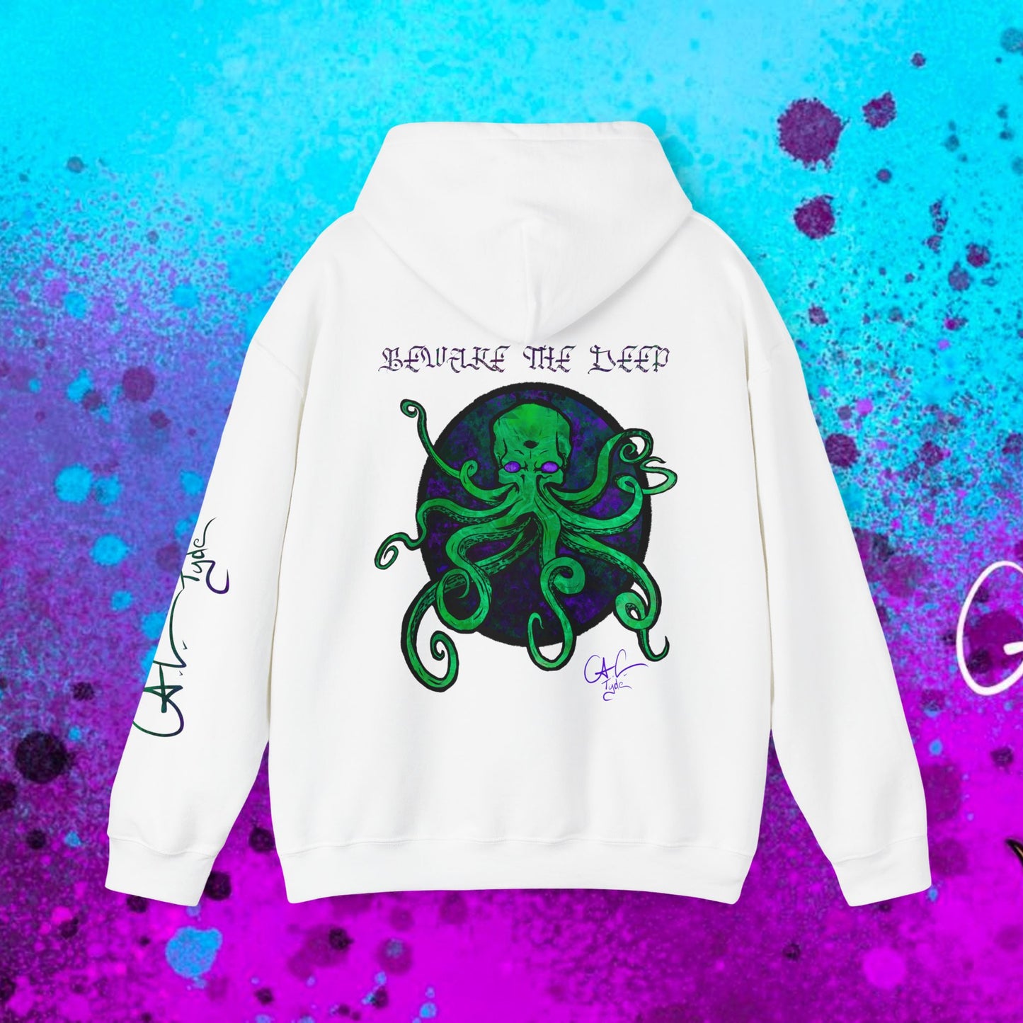 #107 Beware the Deep- Kraken hooded sweatshirt