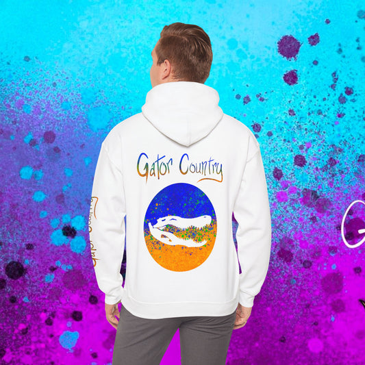 #106 Gator Country Skull Hooded Sweatshirt