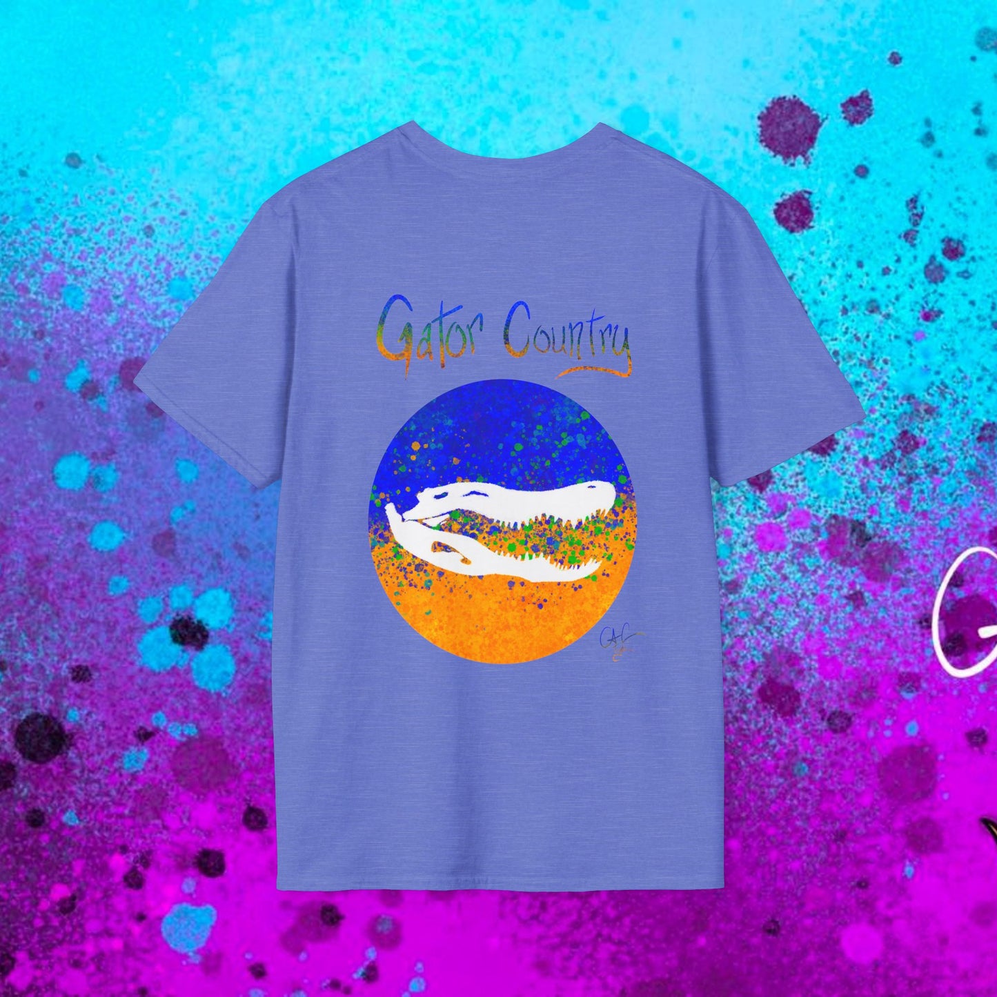 #017b Gator Country Skull