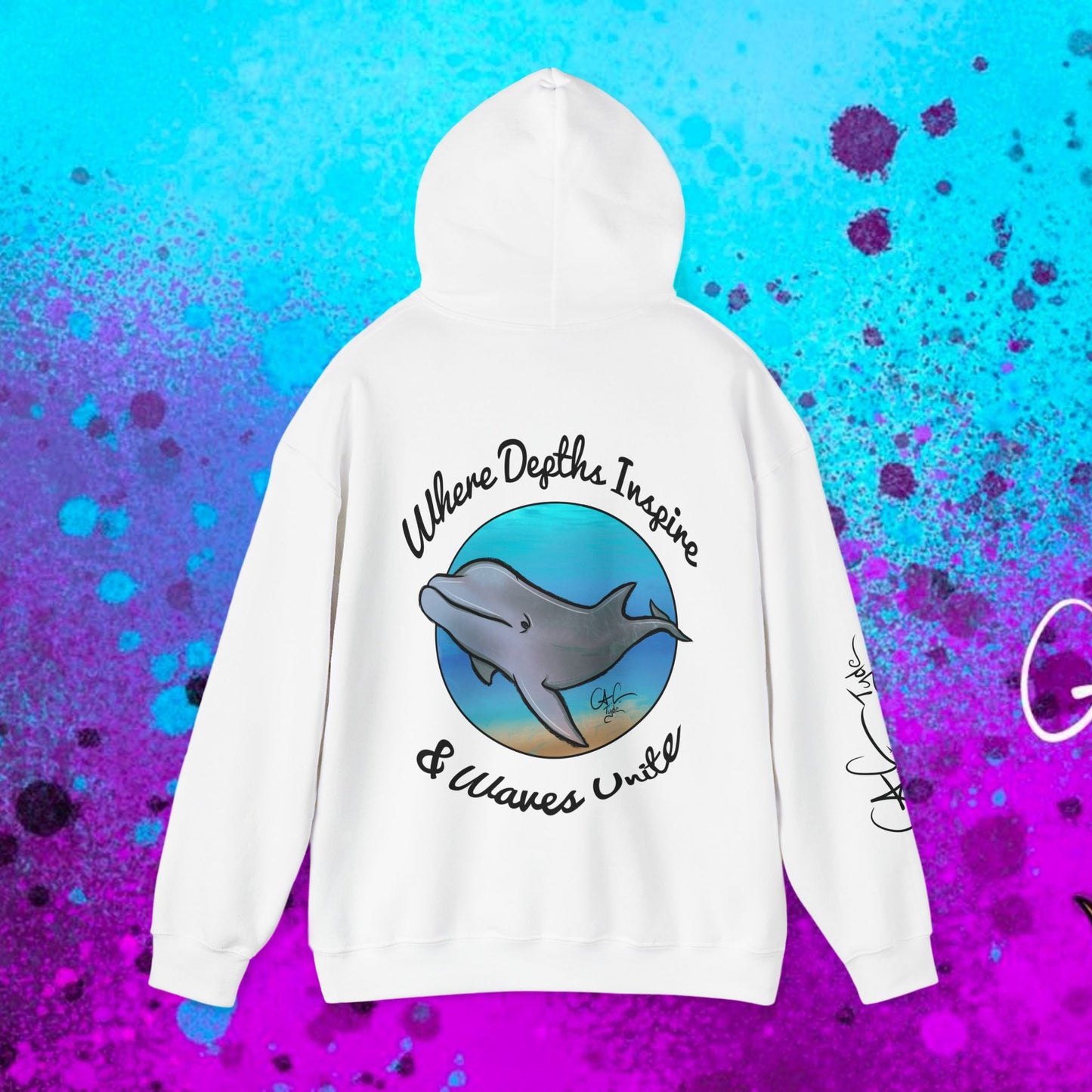 #105 Flipper- Bottlenose Dolphin- Hooded Sweatshirt